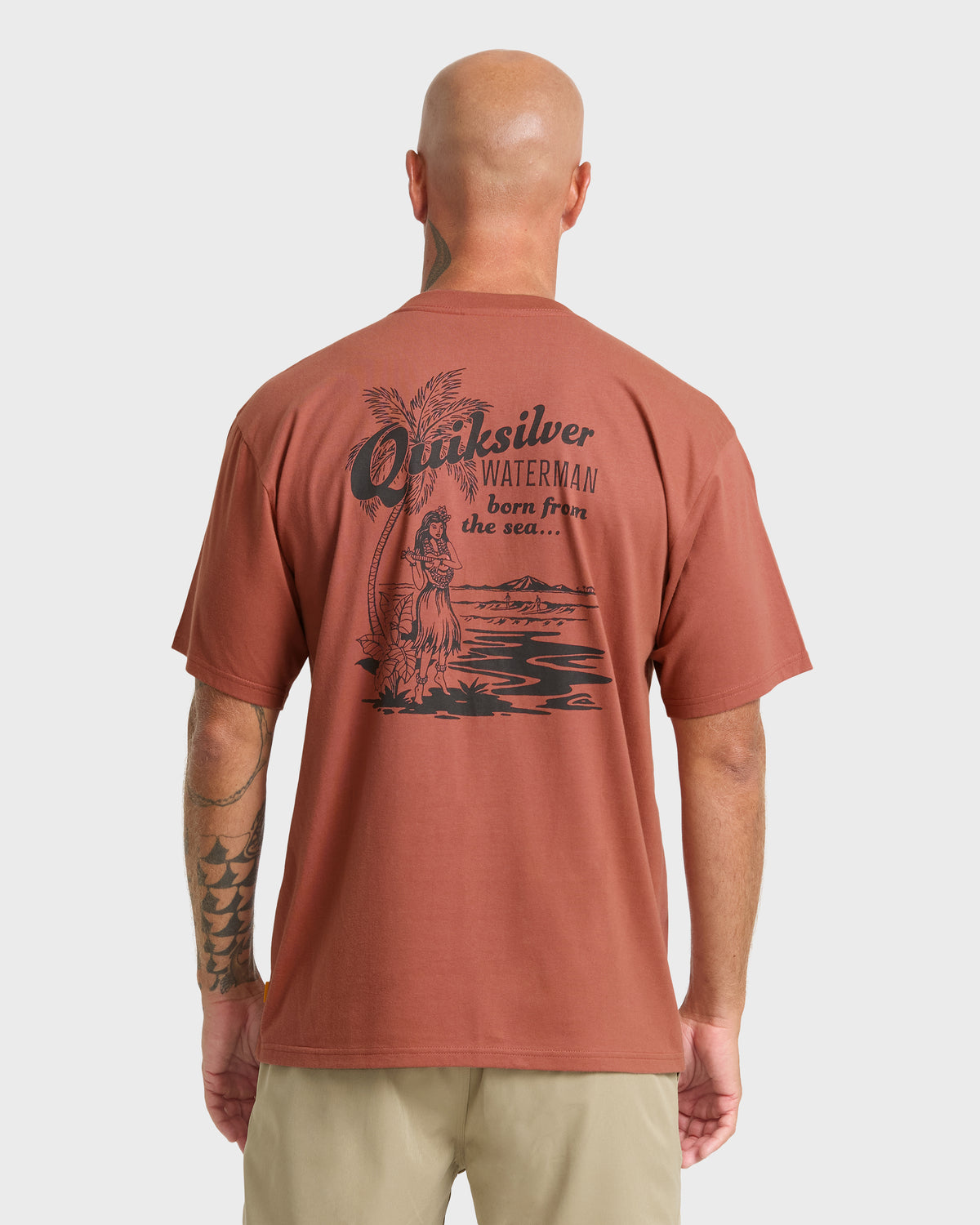 Waterman-Lady-Ukulele-Short-Sleeve-T-Shirt-Marsala-2