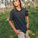 Ditsy Blossom Classic Short Sleeve Shirt - Anthracite