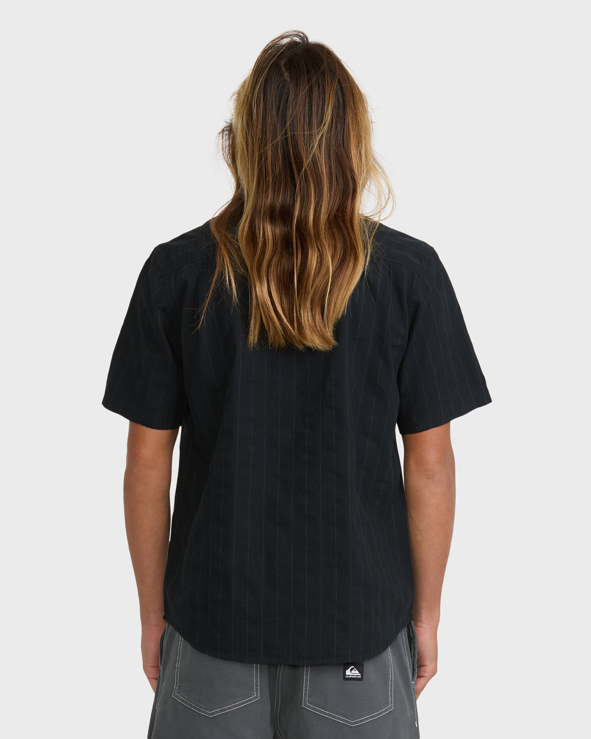 Dobby-Stripe-Classic-Short-Sleeve-Seersucker-Shirt-Anthracite-2