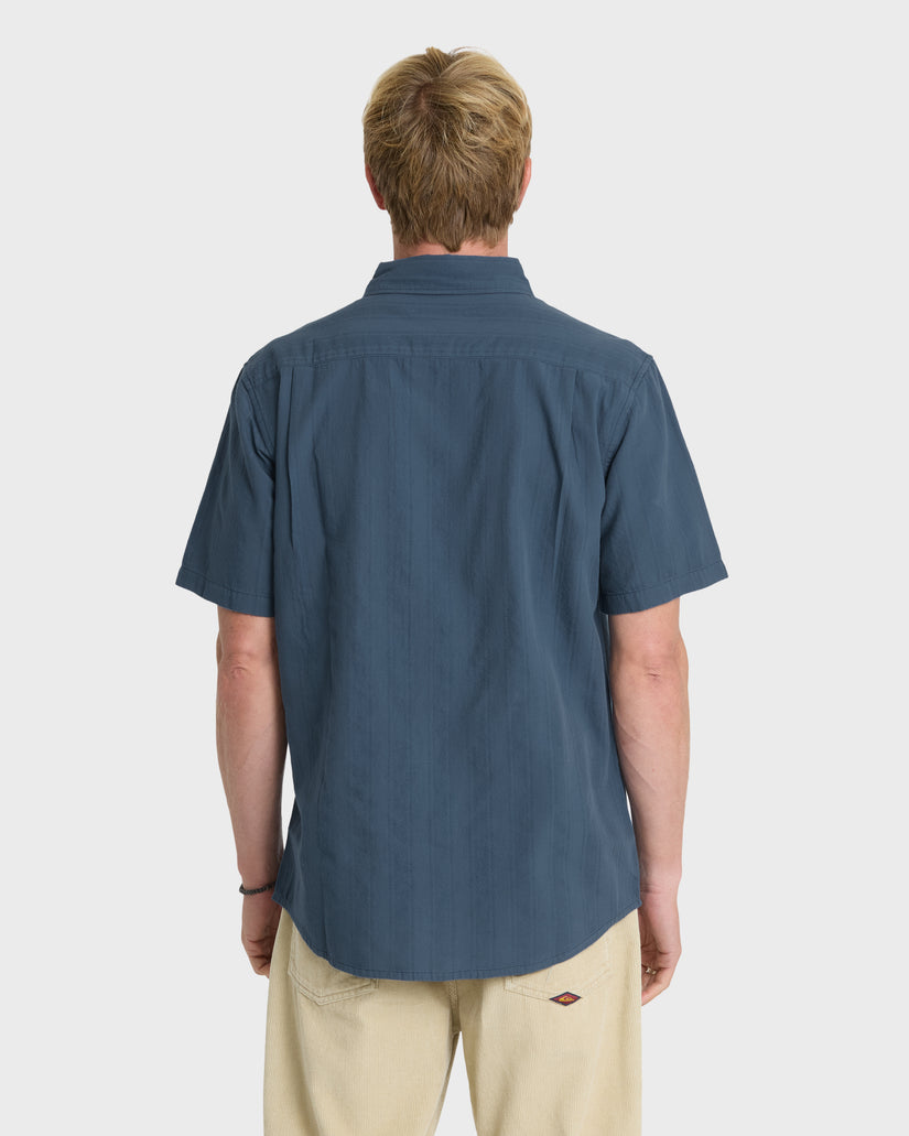Dobby-Stripe-Classic-Short-Sleeve-Woven-Shirt-Dark-Denim-2