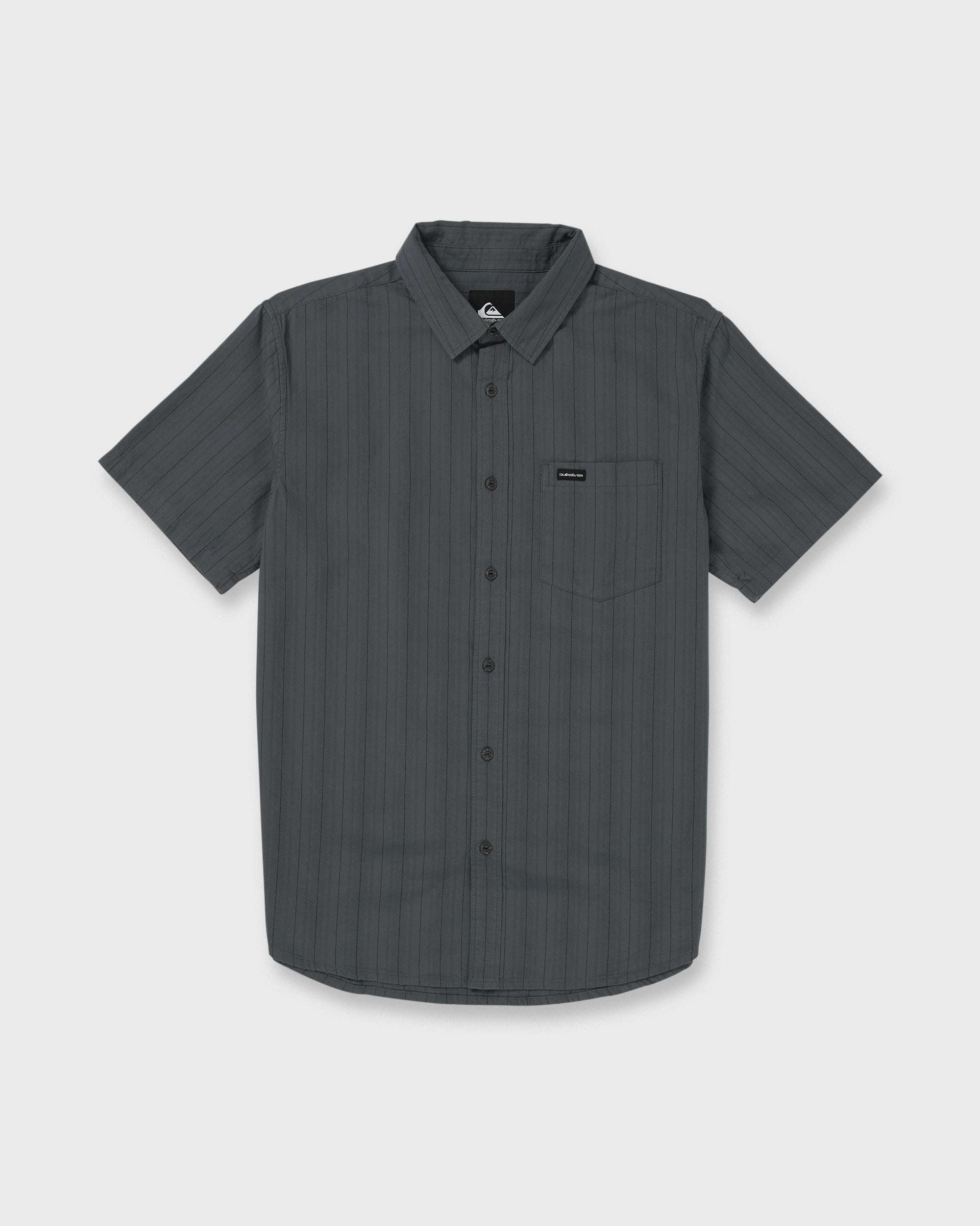 Dobby Stripe Classic Short Sleeve Shirt - Iron Gate | Quiksilver