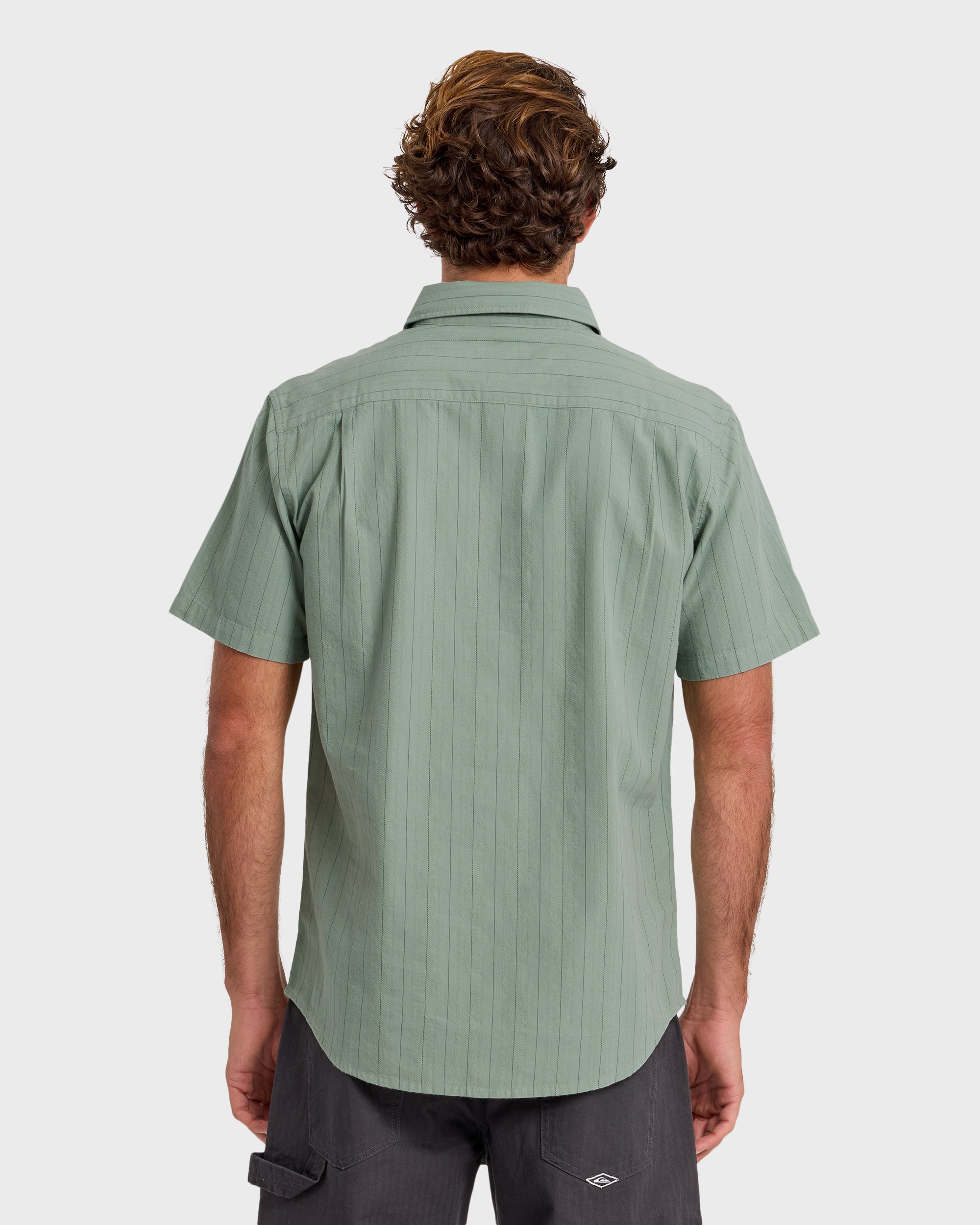 Dobby Stripe Classic Short Sleeve Shirt - Lily Pad | Quiksilver