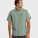 Dobby Stripe Classic Short Sleeve Shirt - Lily Pad
