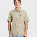 Dobby Stripe Classic Short Sleeve Woven Shirt - Seneca Rock