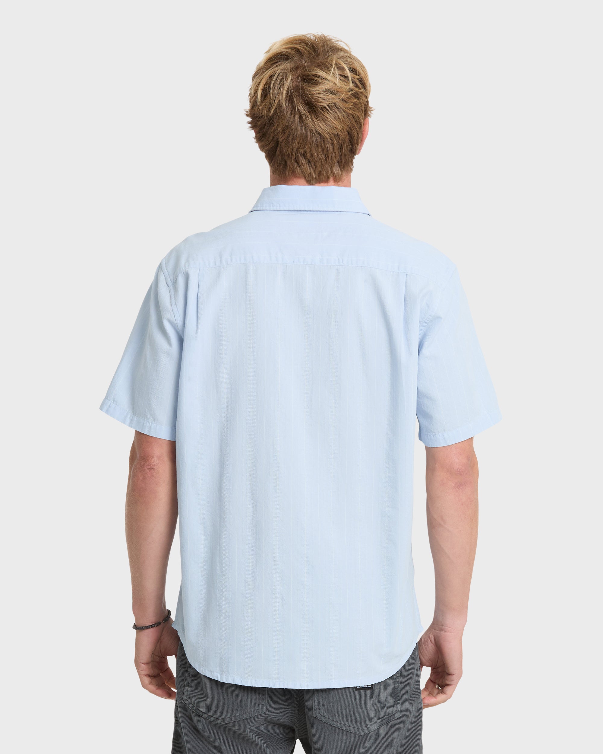 Dobby Stripe Classic Short Sleeve Woven Shirt - Skyway | Quiksilver