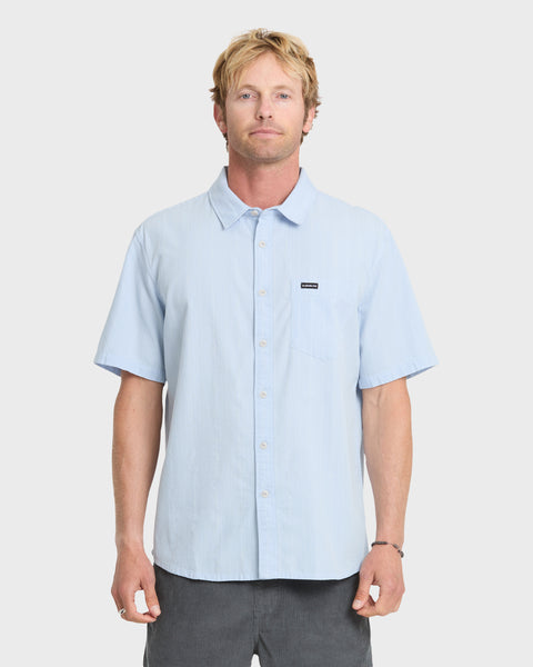 Dobby Stripe Classic Short Sleeve Woven Shirt - Skyway | Quiksilver