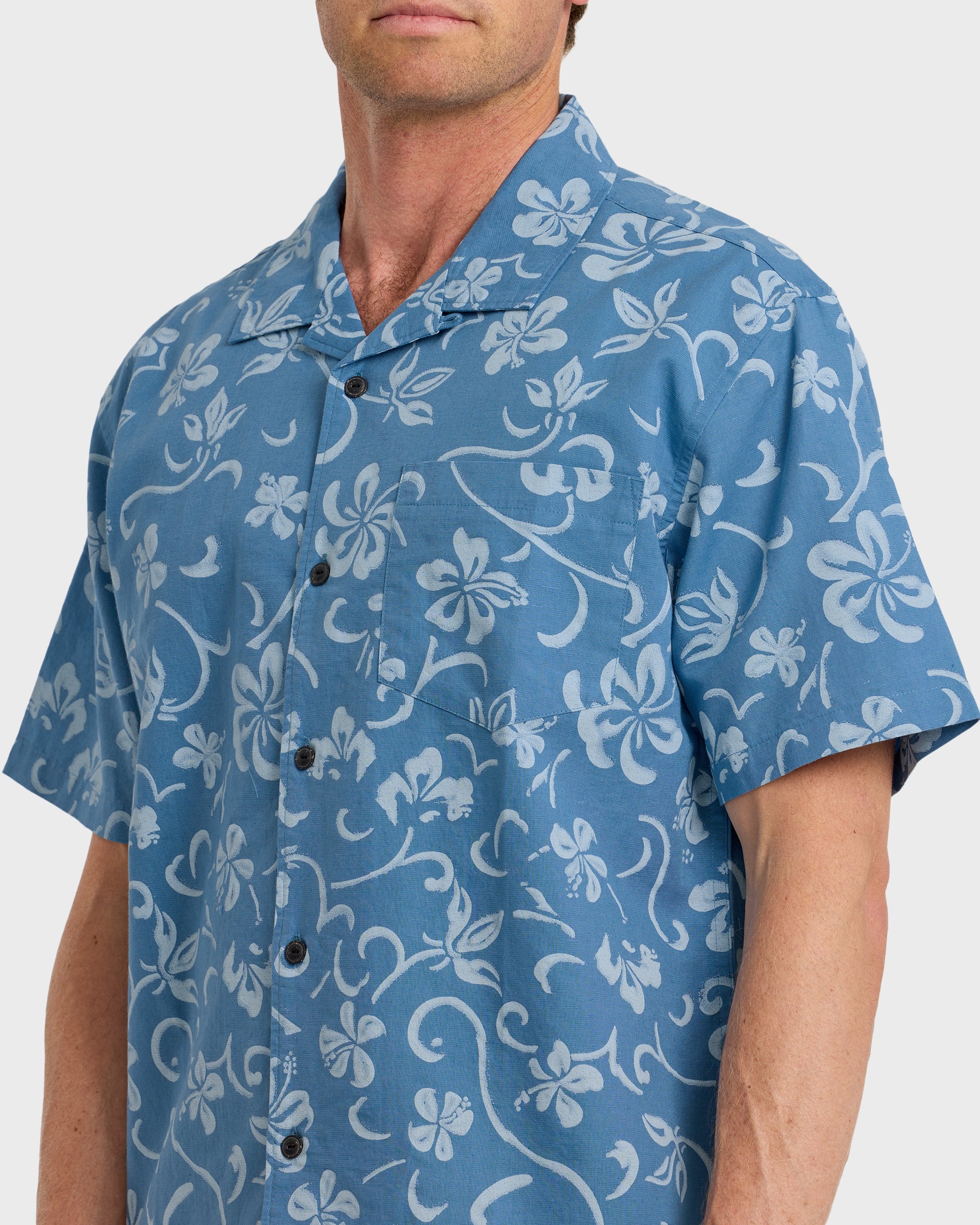 Lo-Biscus DNA Short Sleeve Camp Shirt - Riviera | Quiksilver