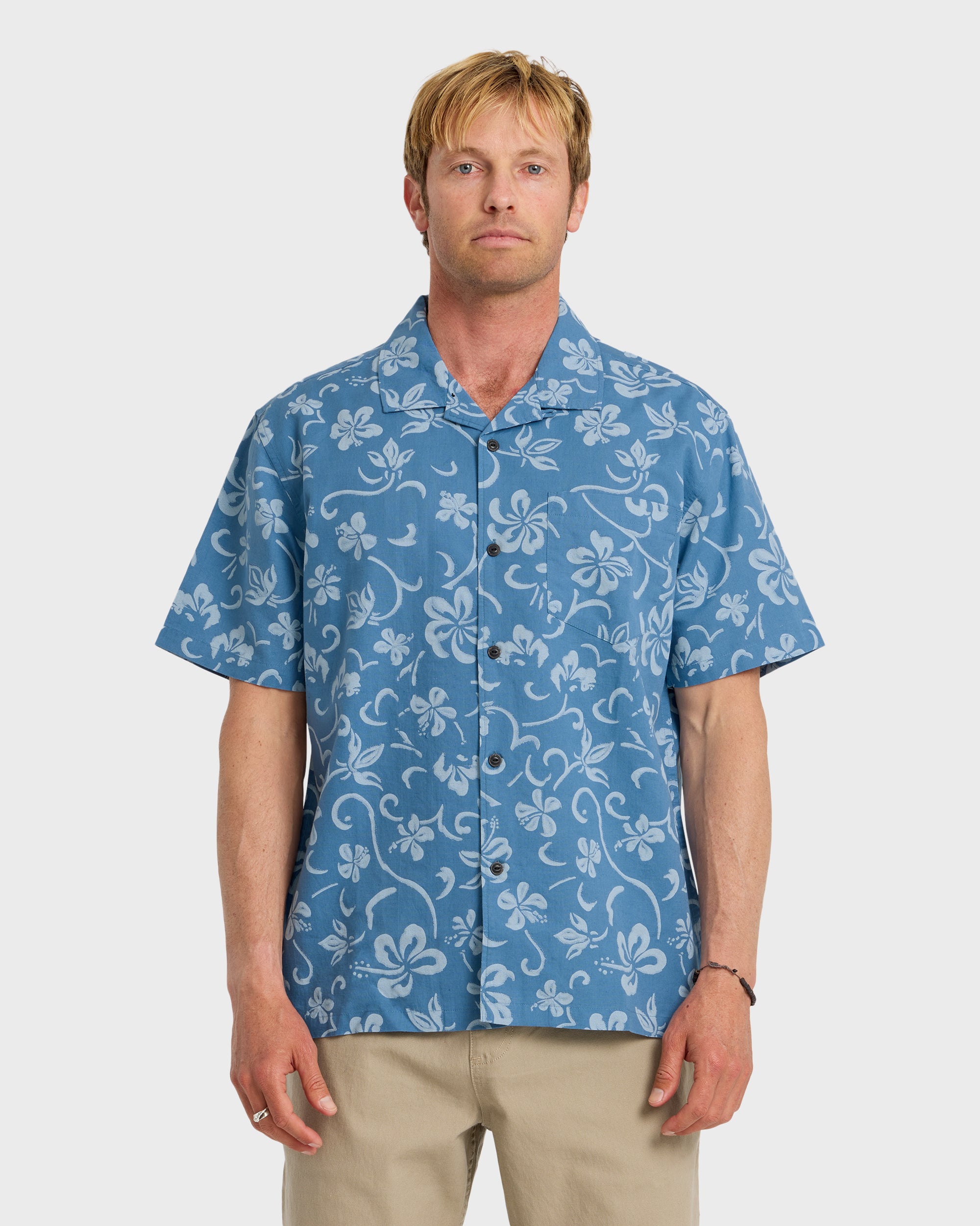 Lo-Biscus DNA Short Sleeve Camp Shirt - Riviera | Quiksilver