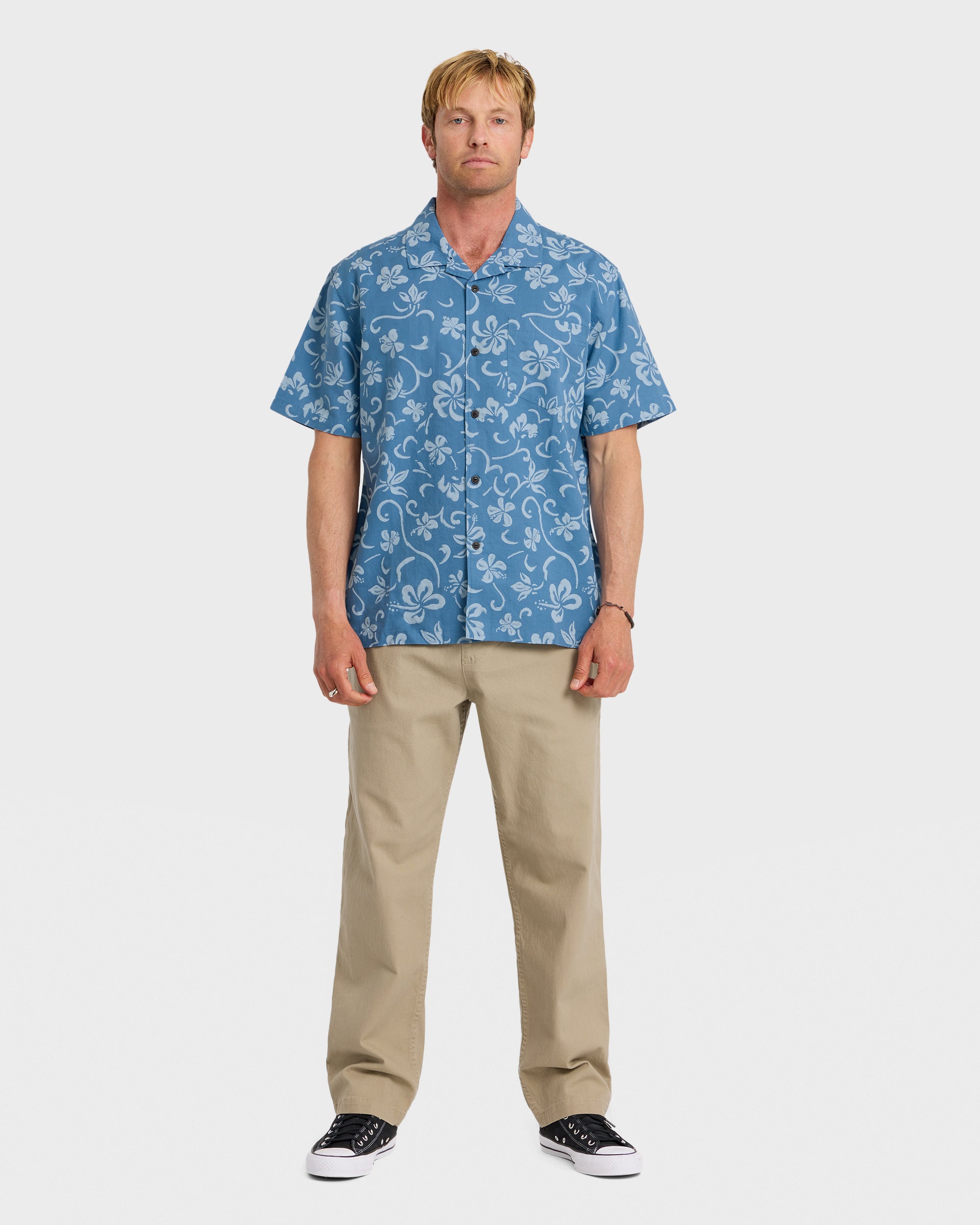 Lo-Biscus DNA Short Sleeve Camp Shirt - Riviera | Quiksilver