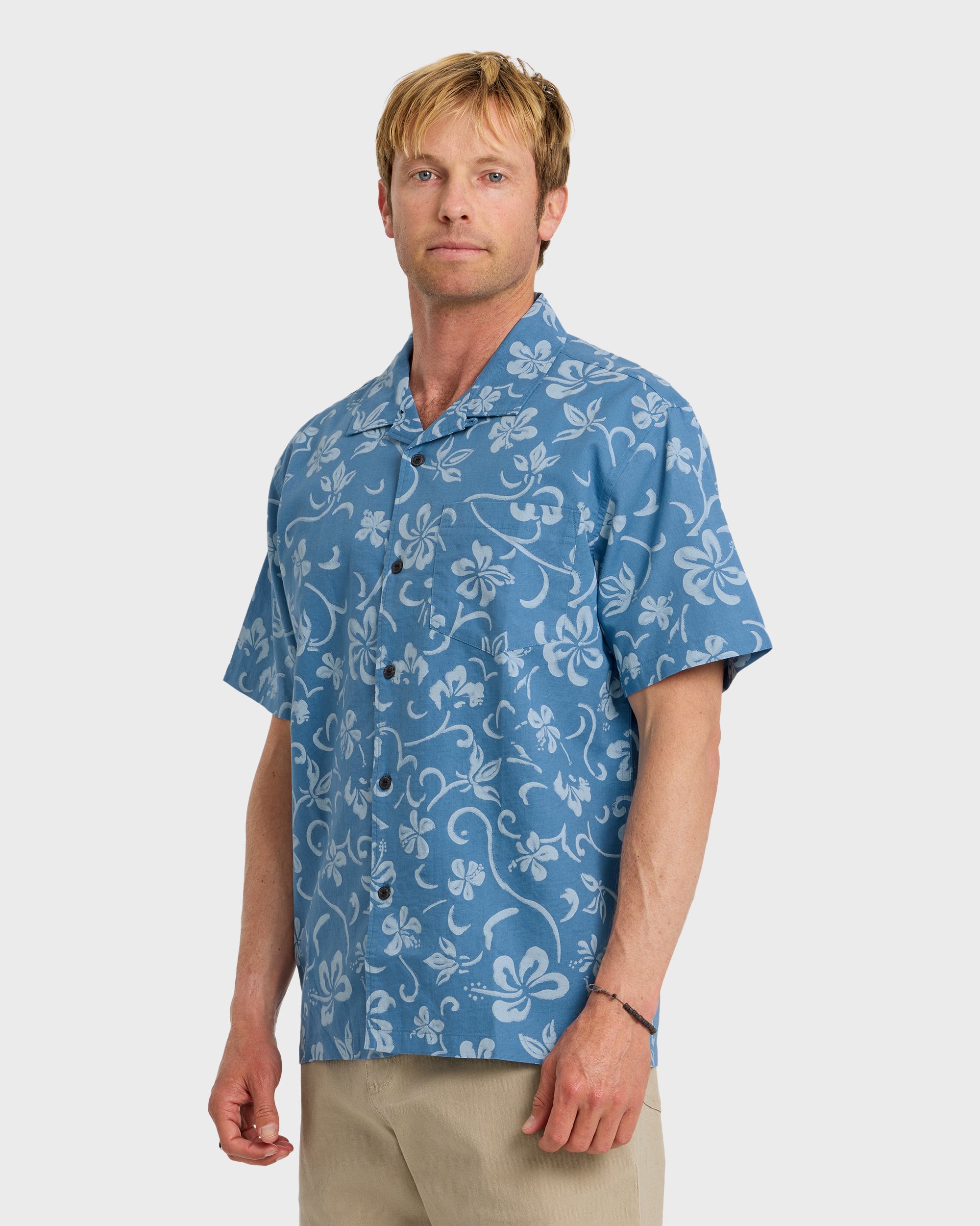 Lo-Biscus DNA Short Sleeve Camp Shirt - Riviera | Quiksilver