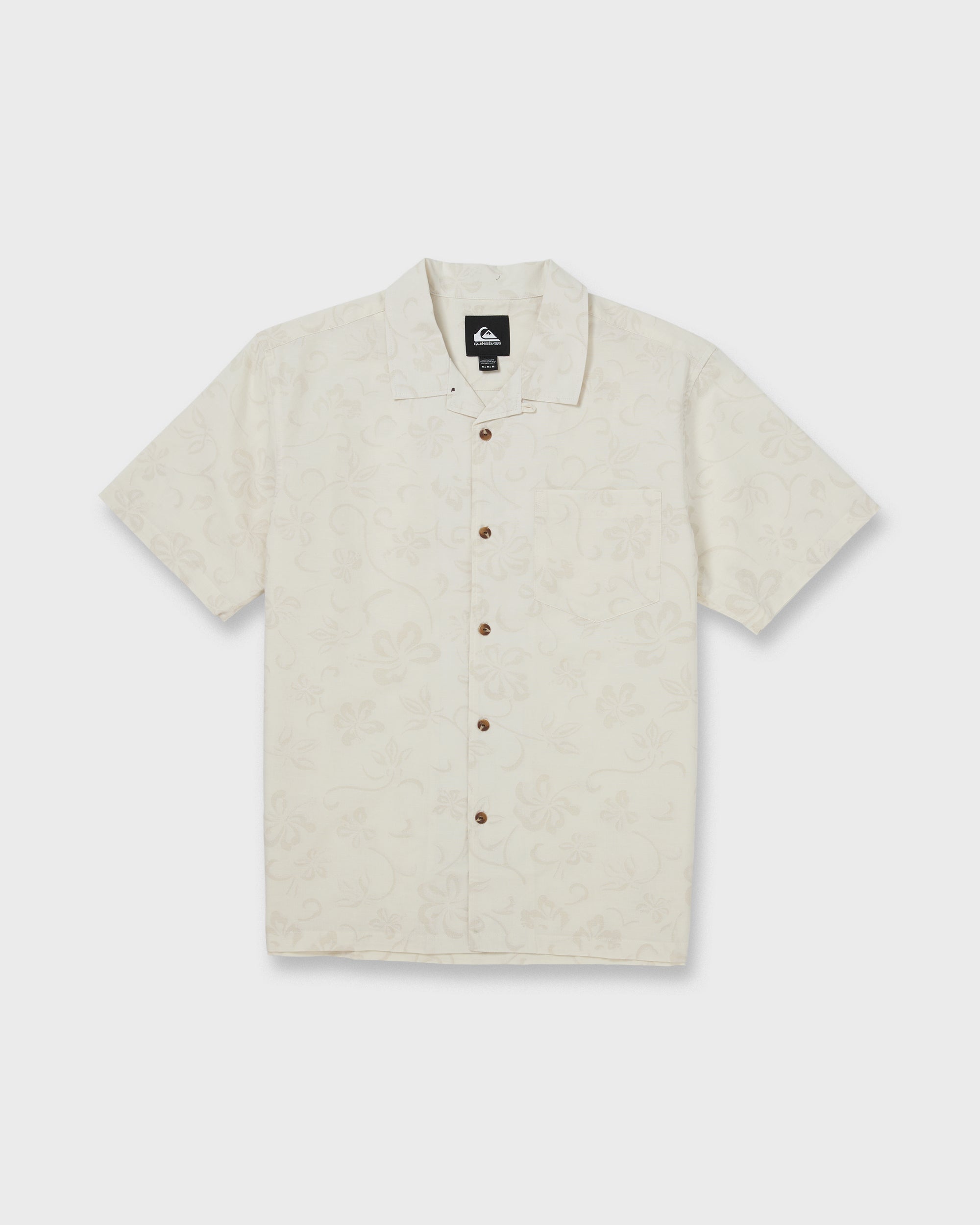 Lo-Biscus DNA Short Sleeve Camp Shirt - Snow White | Quiksilver
