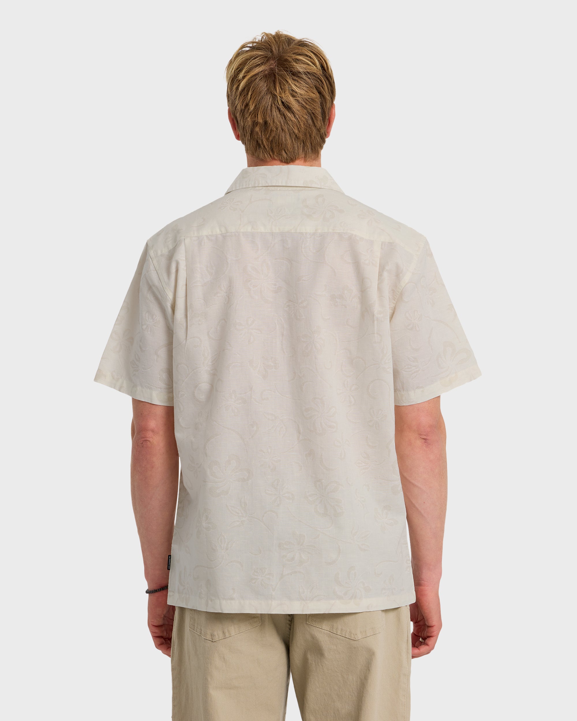 Lo-Biscus DNA Short Sleeve Camp Shirt - Snow White | Quiksilver