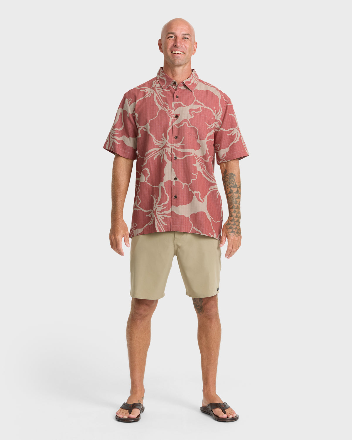 Waterman-Bay-Breeze-Short-Sleeve-Shirt-Marsala-3