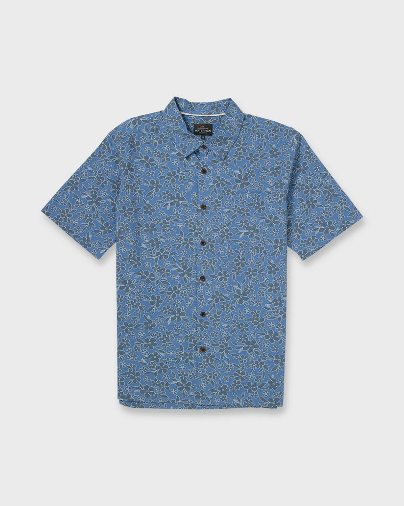 Waterman-Flower-Field-Short-Sleeve-Shirt-Blue-Shadow-6