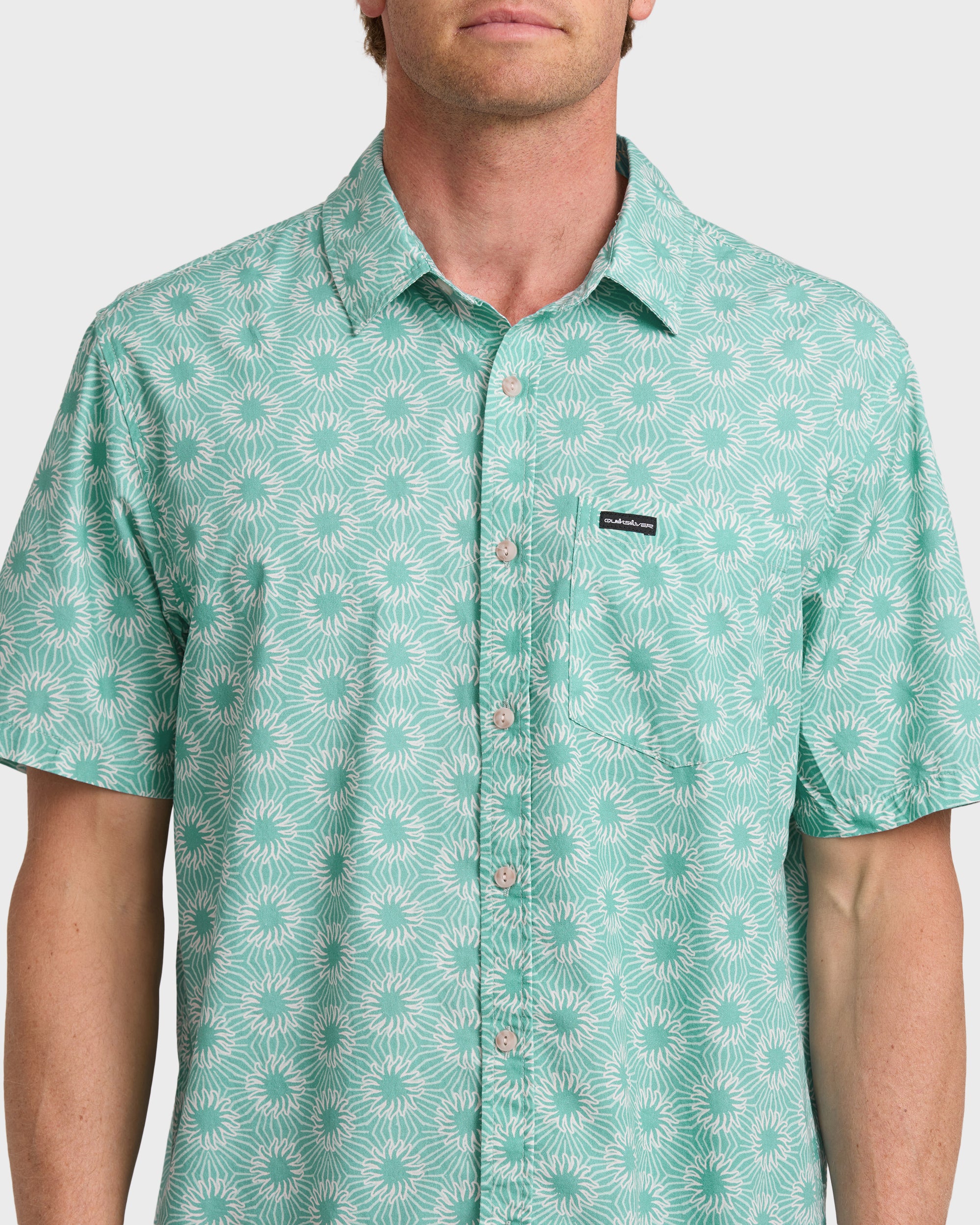 Ocean Mayhem Classic Short Sleeve Shirt - Aqua | Quiksilver