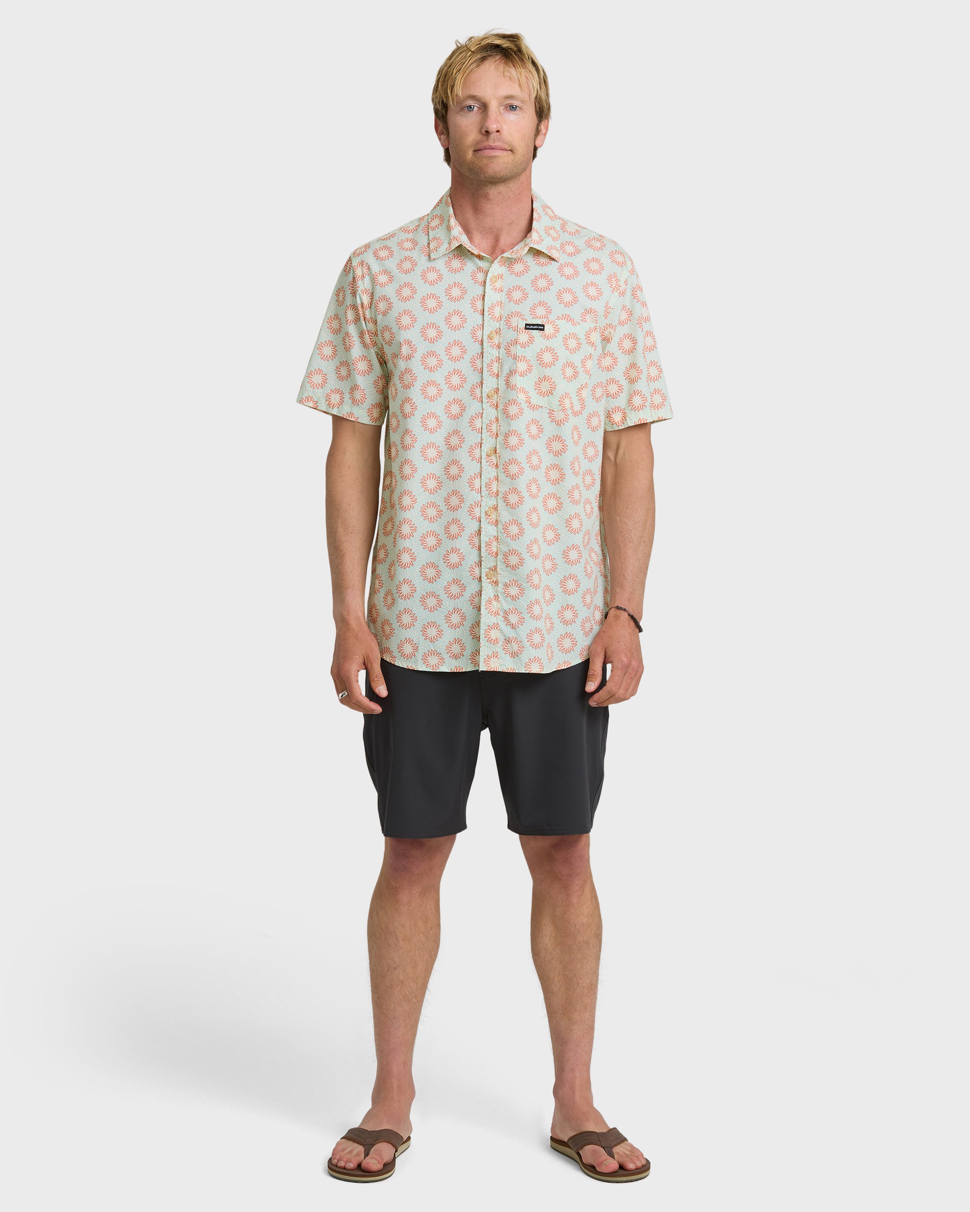 Ocean Mayhem Classic Short Sleeve Shirt - Bone White | Quiksilver