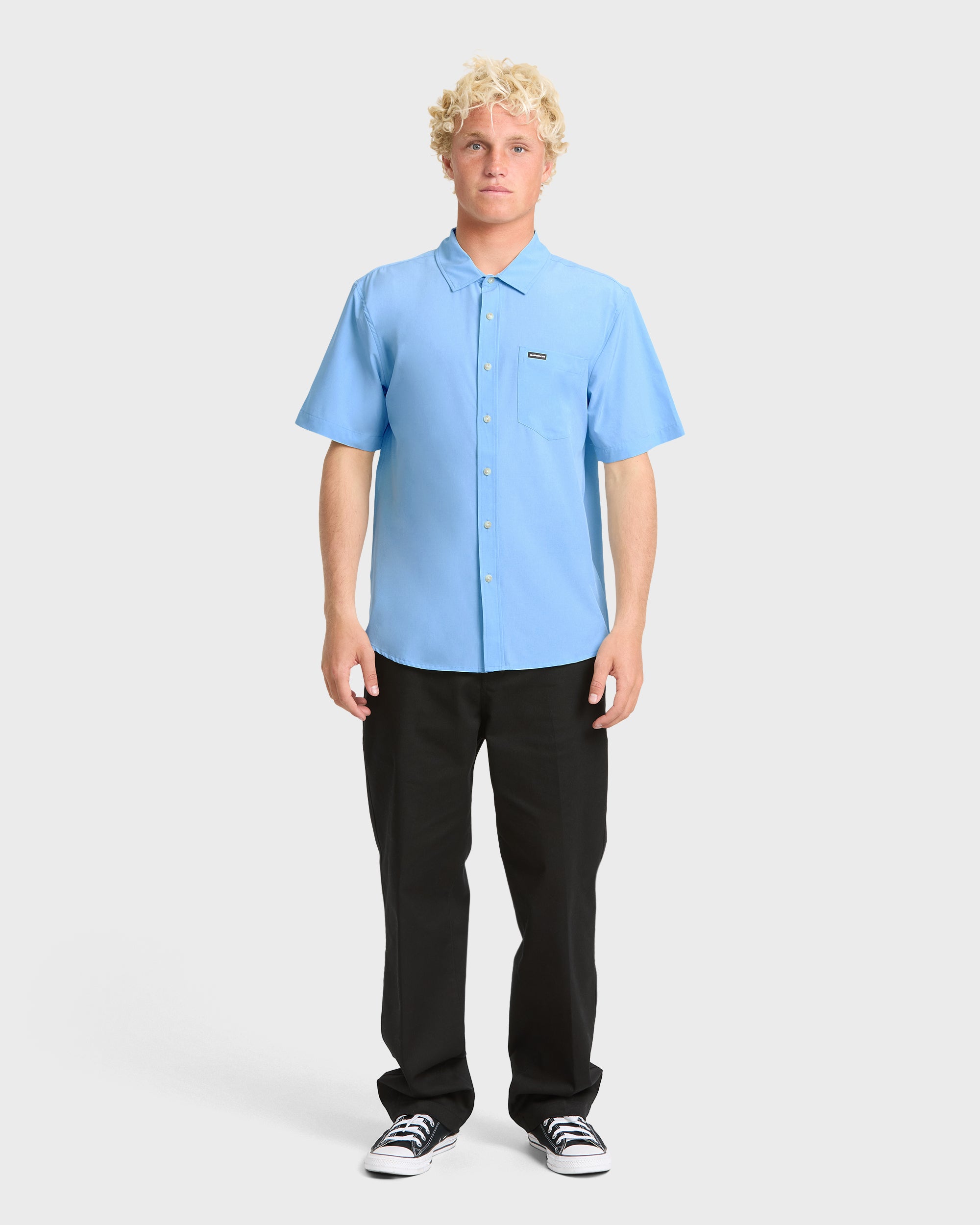 ウェア kit Ridgeport Tech Classic Short Sleeve Woven Shirt - Riviera | Quiksilver