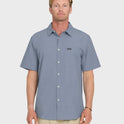 Shore Break Classic Short Sleeve Woven Button-Up Shirt - Infinity