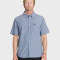 Shore Break Classic Short Sleeve Woven Button-Up Shirt - Quiet Harbor