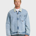 Surf Harrington Denim Jacket - Light Indigo