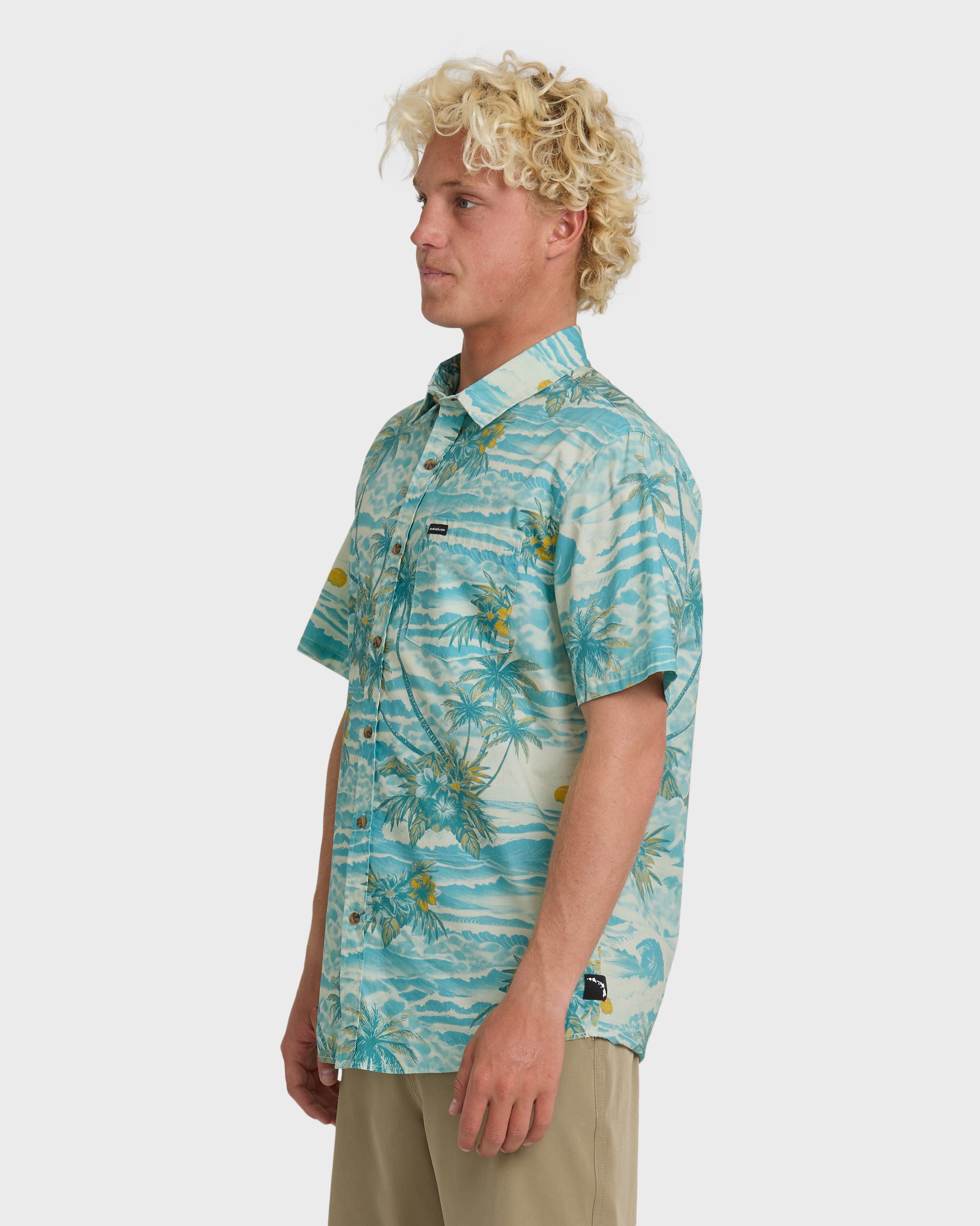 Sundown Stretch Classic Short Sleeve Shirt - Aqua | Quiksilver