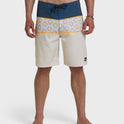 Surfsilk Panel 20" Boardshorts - Bone White