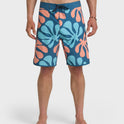 SurfSilk Sol Tiles Scallop 19" Boardshorts - Dark Denim