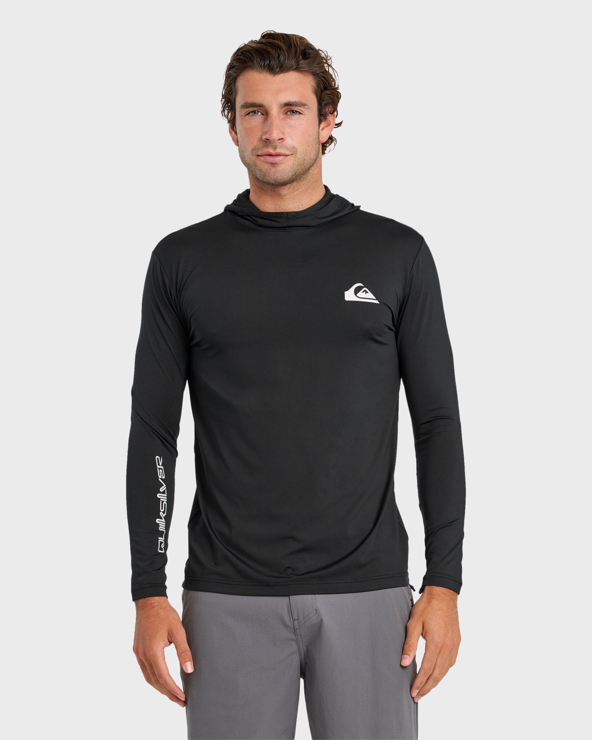 Everyday Hooded UPF 50 Long Sleeve Surf Shirt - Black | Quiksilver
