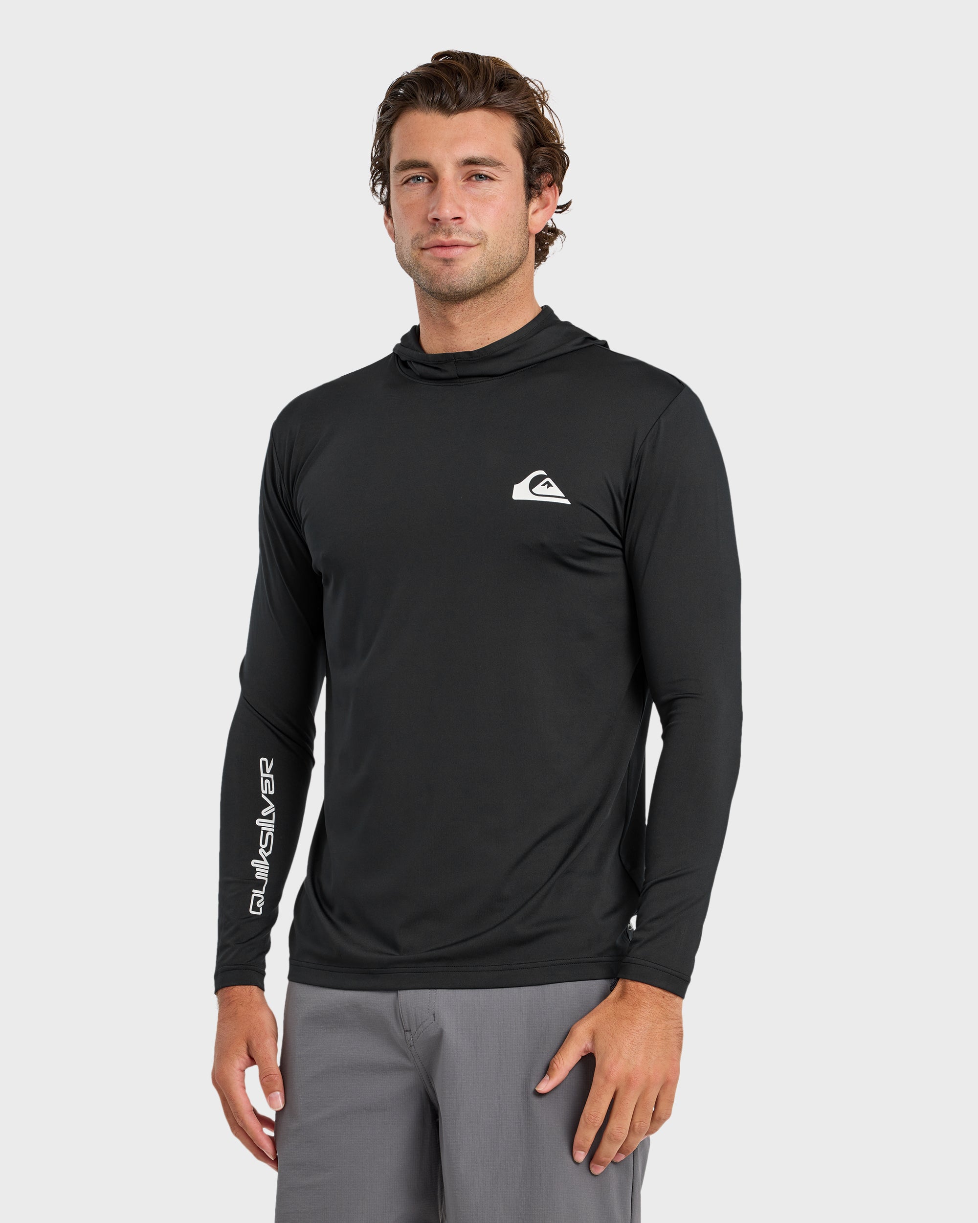 Everyday Hooded UPF 50 Long Sleeve Surf Shirt - Black | Quiksilver