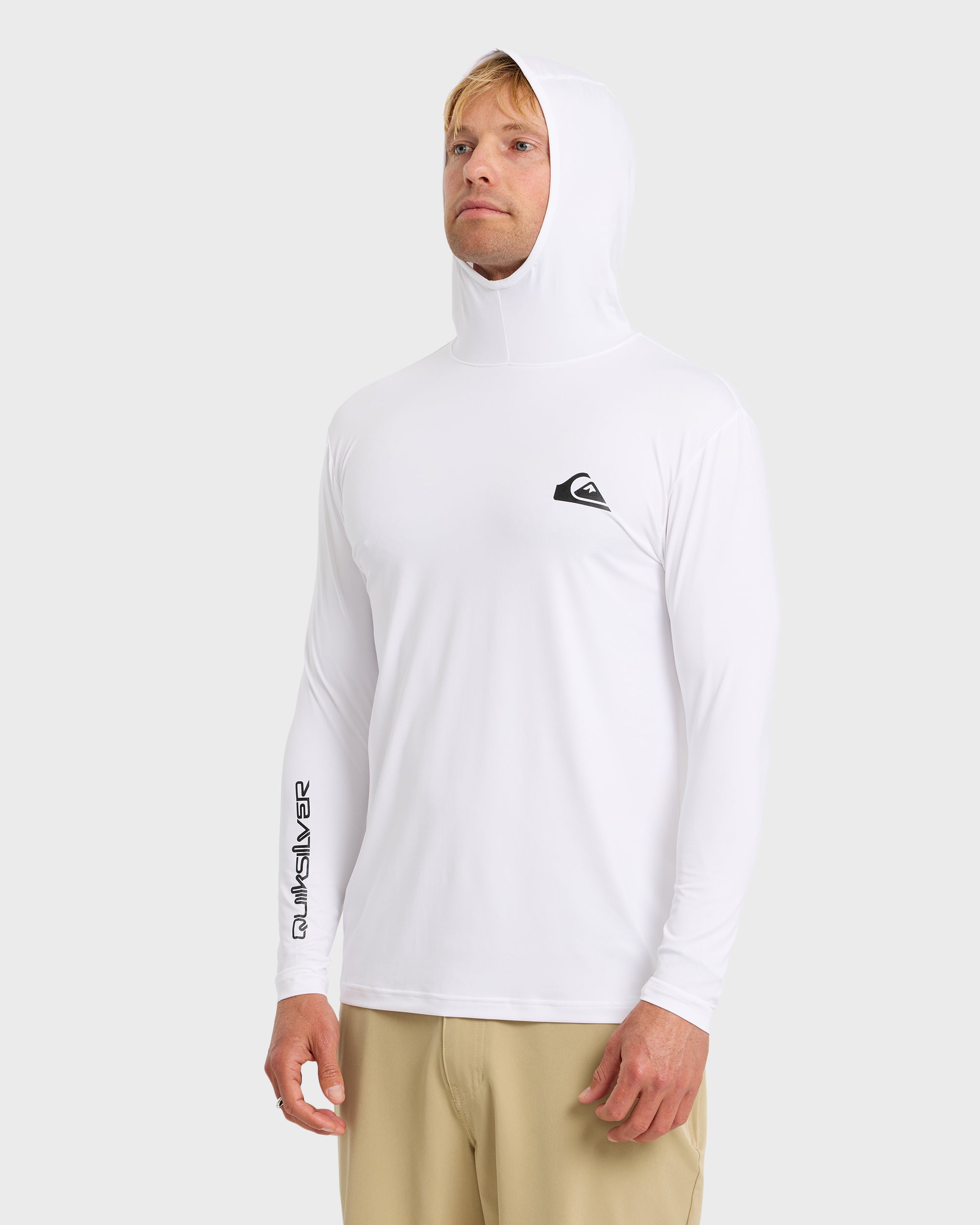 Everyday Hooded UPF 50 Long Sleeve Surf Shirt - White | Quiksilver
