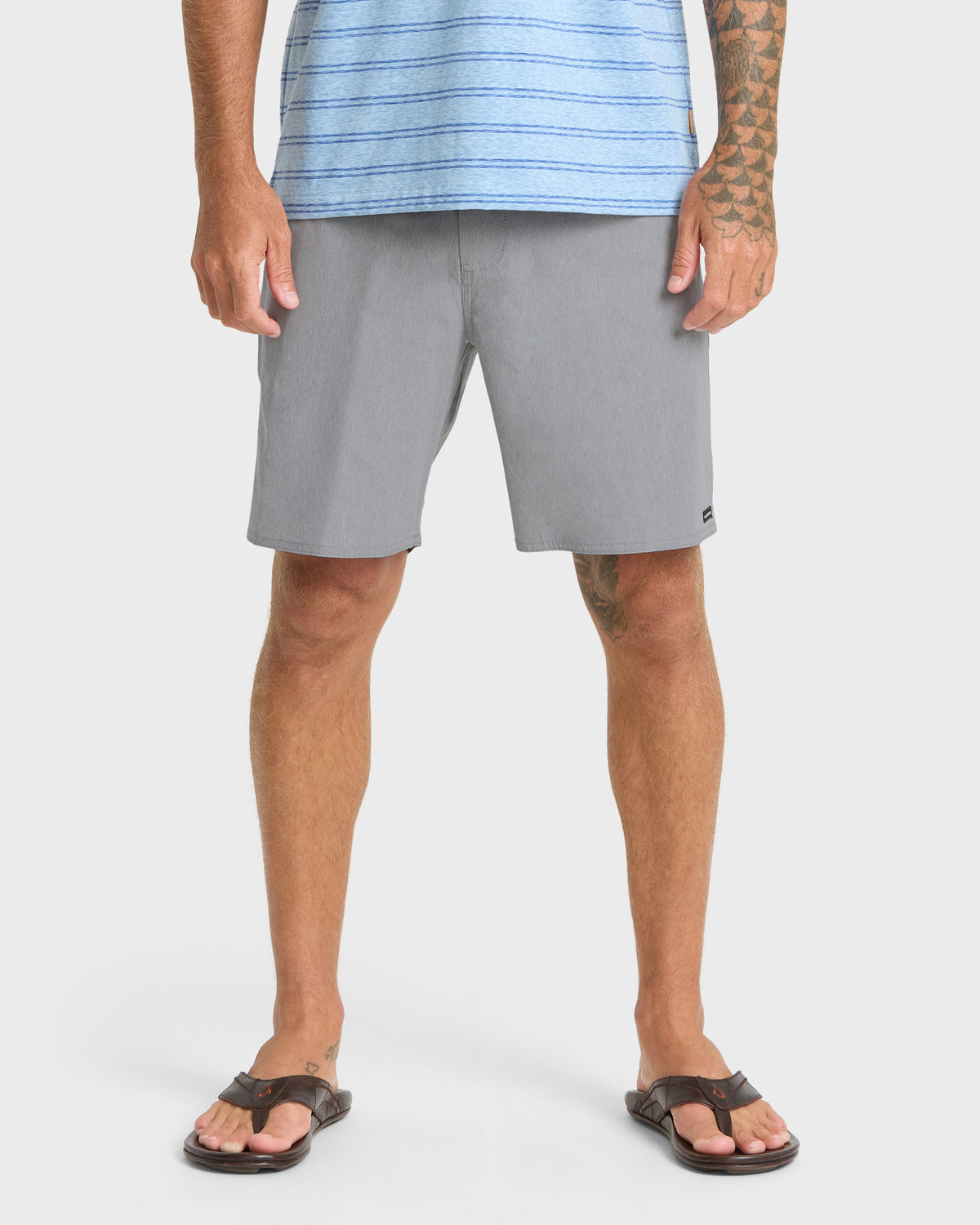 Waterman Strands 19" Amphibian Hybrid Shorts - Frost Gray
