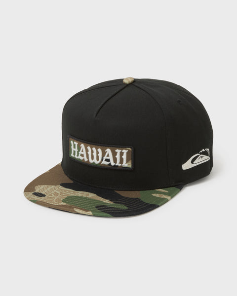 Hi Mana 5-Panel Cotton Twill Snapback Hat - Black | Quiksilver
