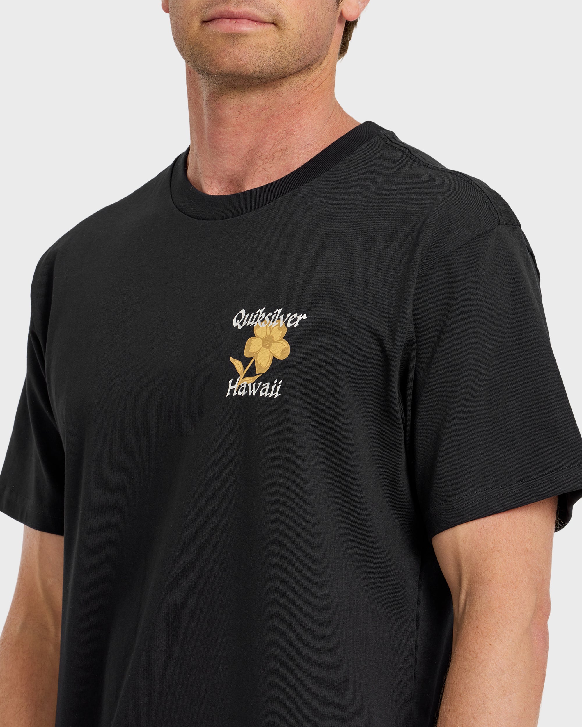 HI Floral Script Short Sleeve T-Shirt - Black | Quiksilver