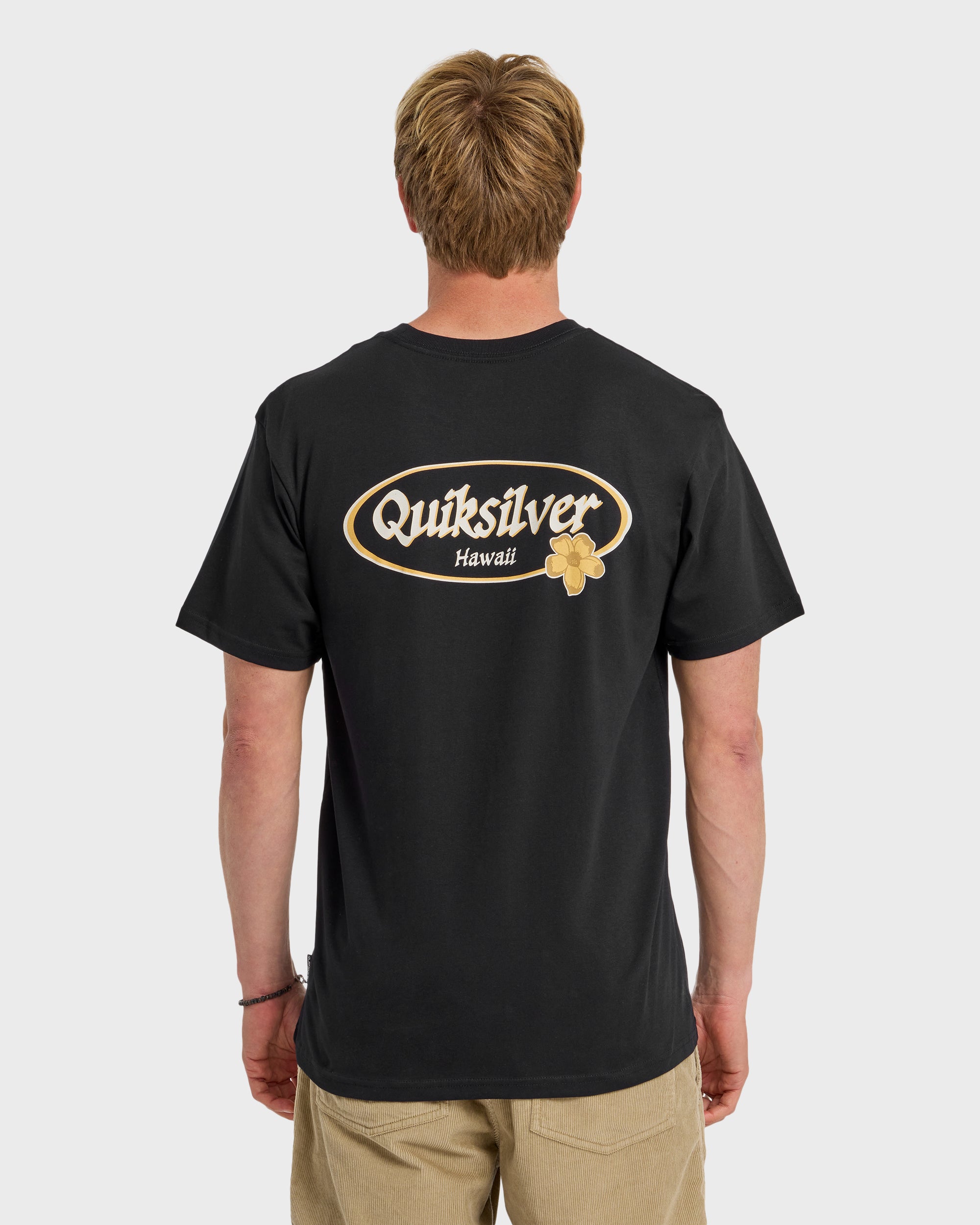 HI Floral Script Short Sleeve T-Shirt - Black | Quiksilver