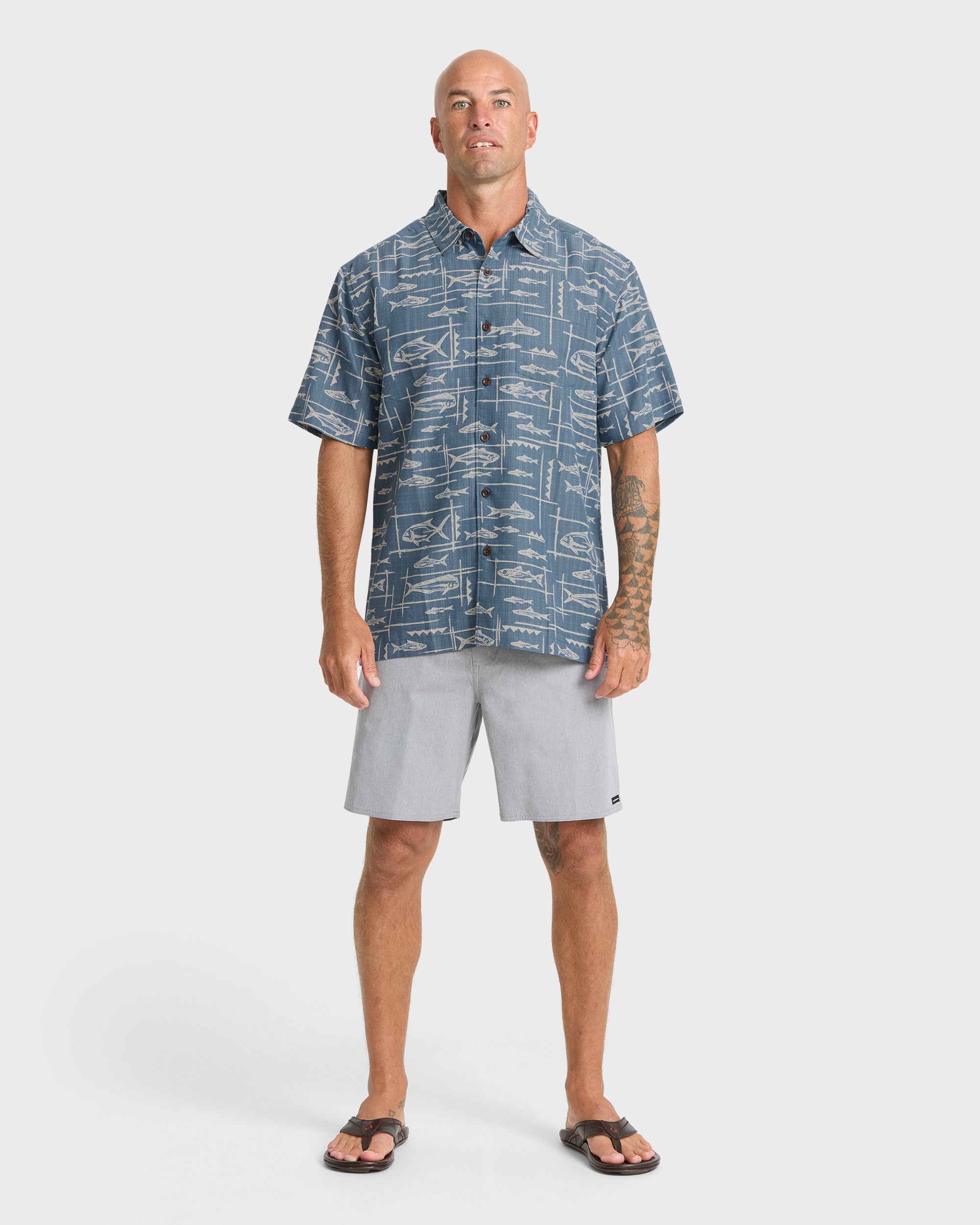 Waterman Topanga Short Sleeve Shirt - Dark Denim | Quiksilver