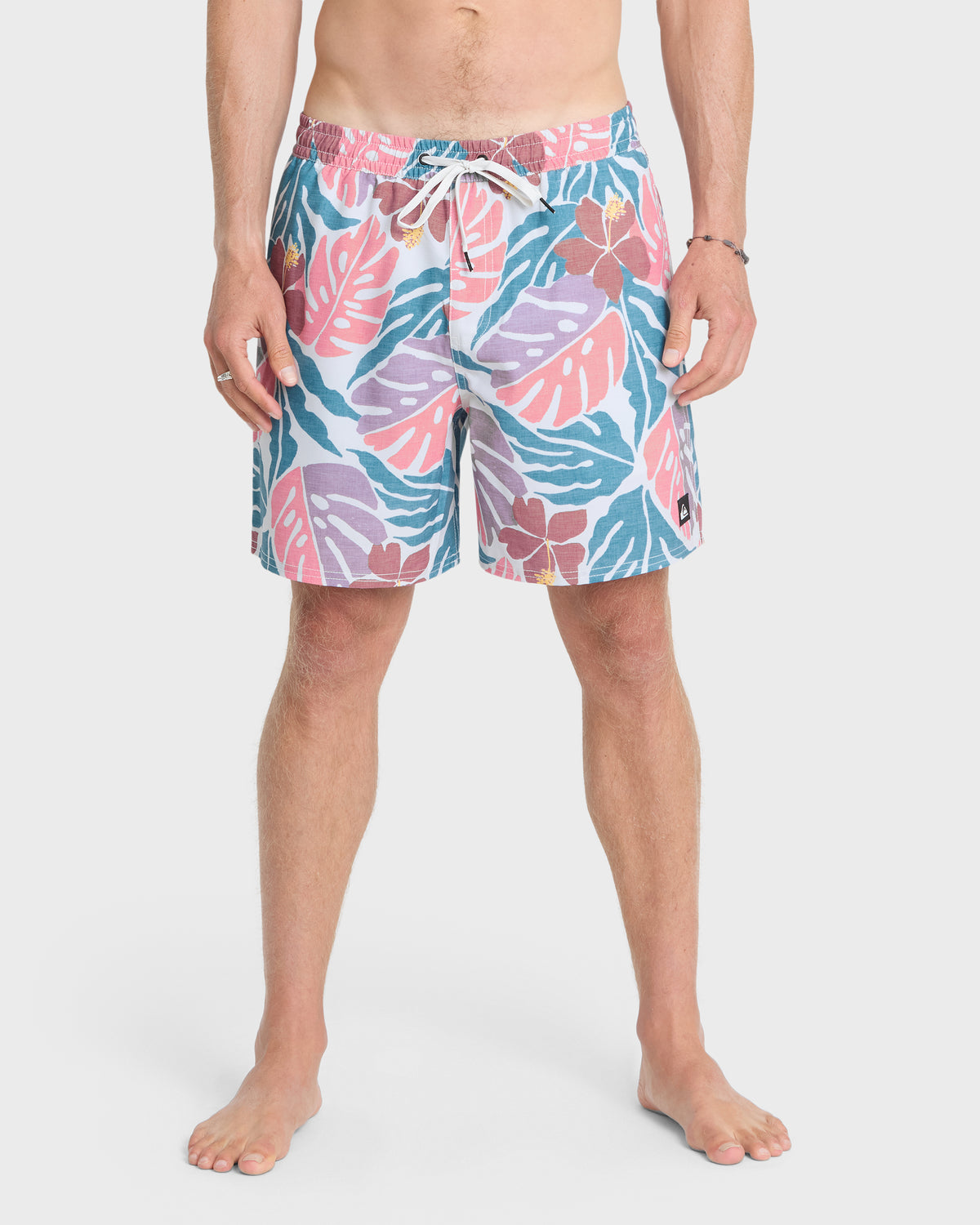 Mix-Volley-17"-Swim-Trunks-Blue-Coral-1