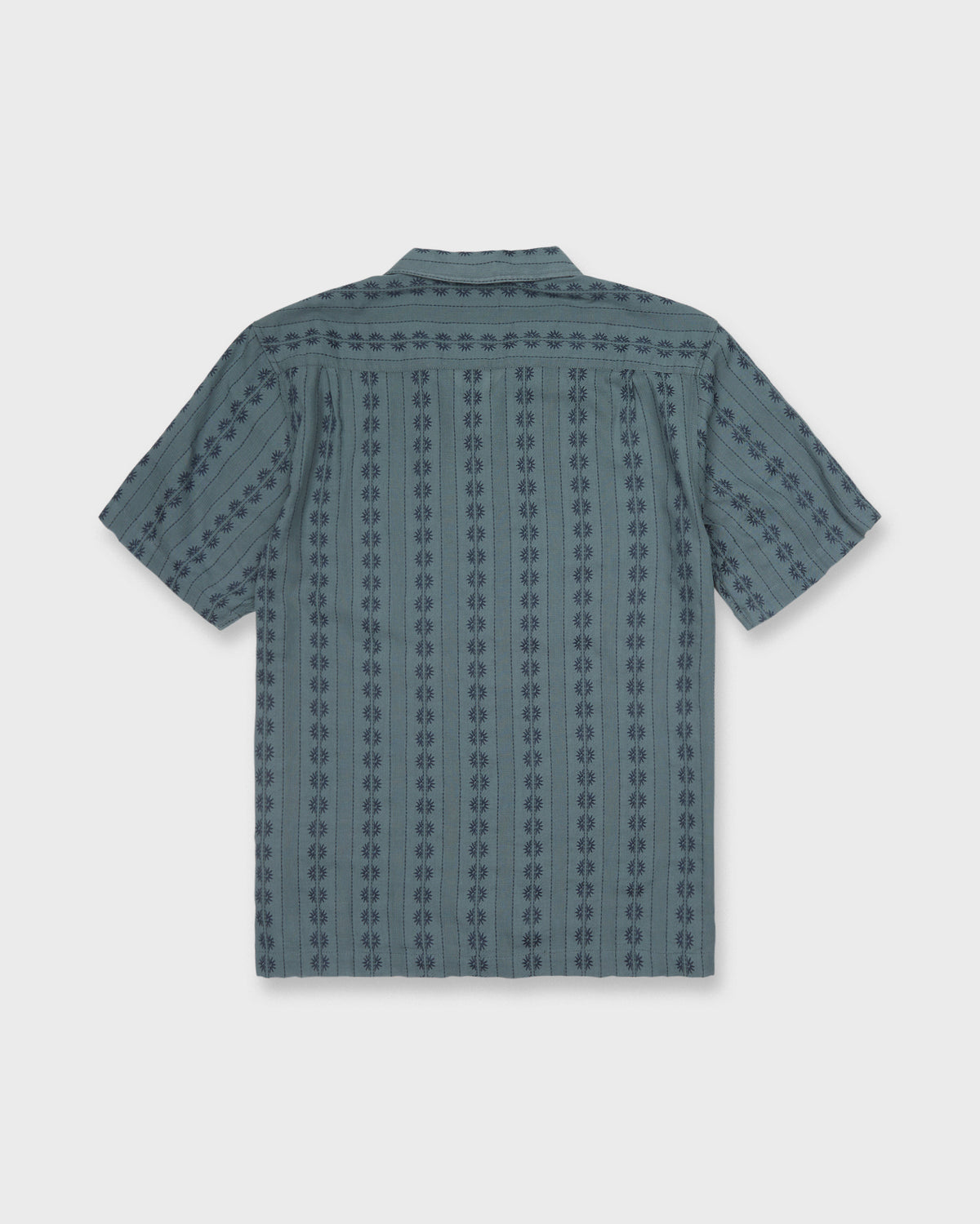 Bishop-Jacquard-Camp-Short-Sleeve-Cotton-Shirt-Dark-Slate-7