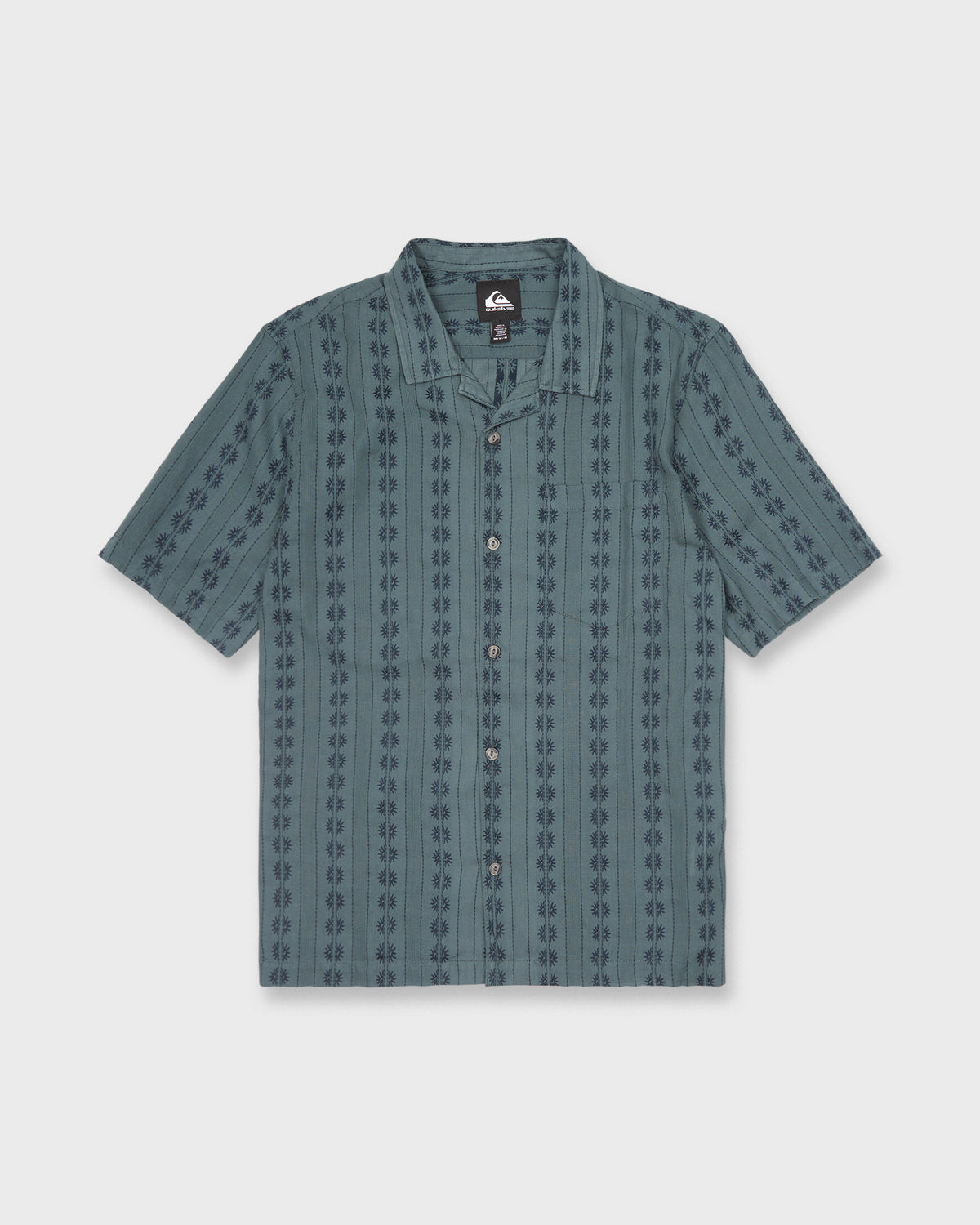 Bishop-Jacquard-Camp-Short-Sleeve-Cotton-Shirt-Dark-Slate-6
