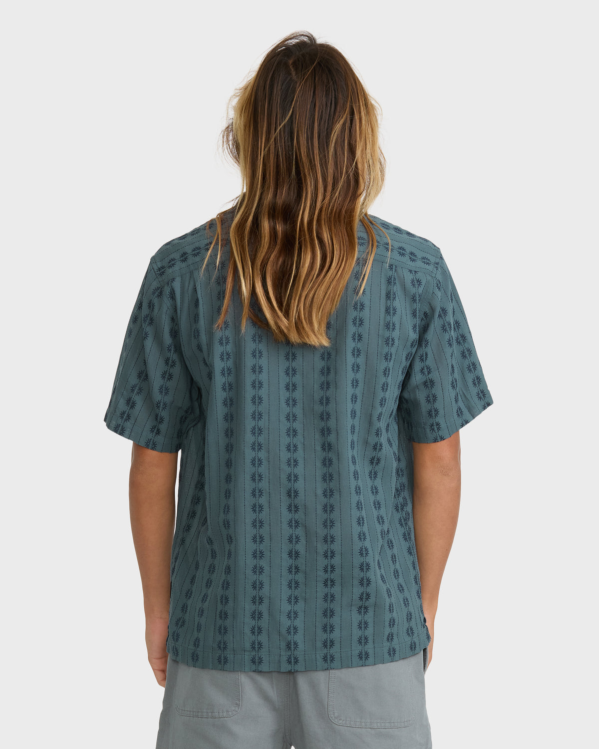 Bishop-Jacquard-Camp-Short-Sleeve-Cotton-Shirt-Dark-Slate-2