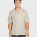 Bishop Jacquard Camp Short Sleeve Cotton Shirt - Twill