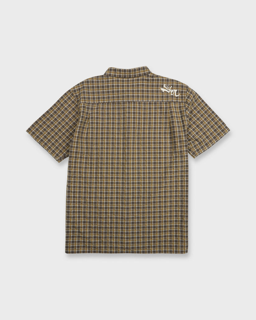 Young Guns Button-Up Short Sleeve Shirt - Major Brown