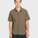 Young Guns Button-Up Short Sleeve Shirt - Major Brown