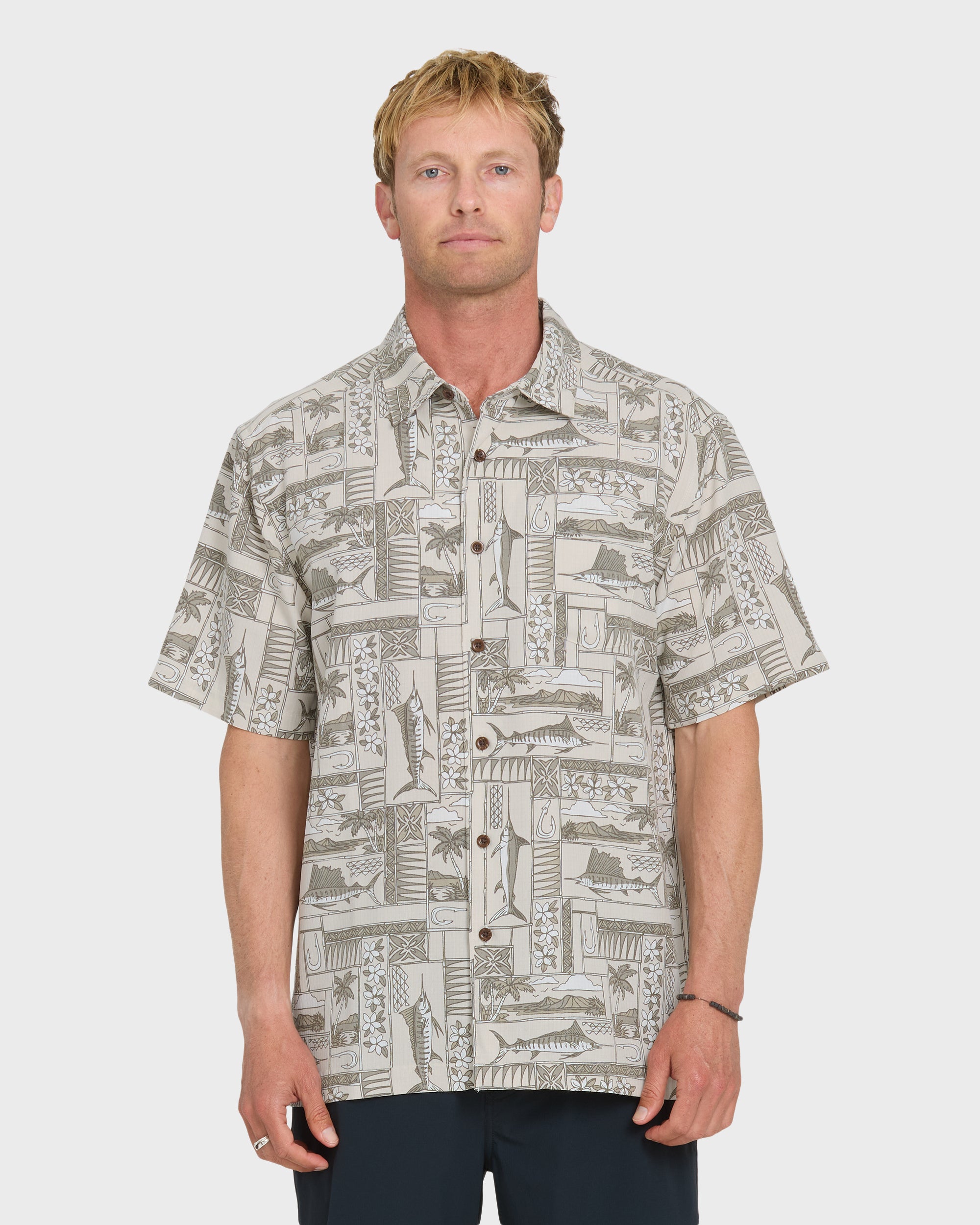 キルホーマン Waterman East Cape Short Sleeve Woven Shirt - Moonbeam – Quiksilver