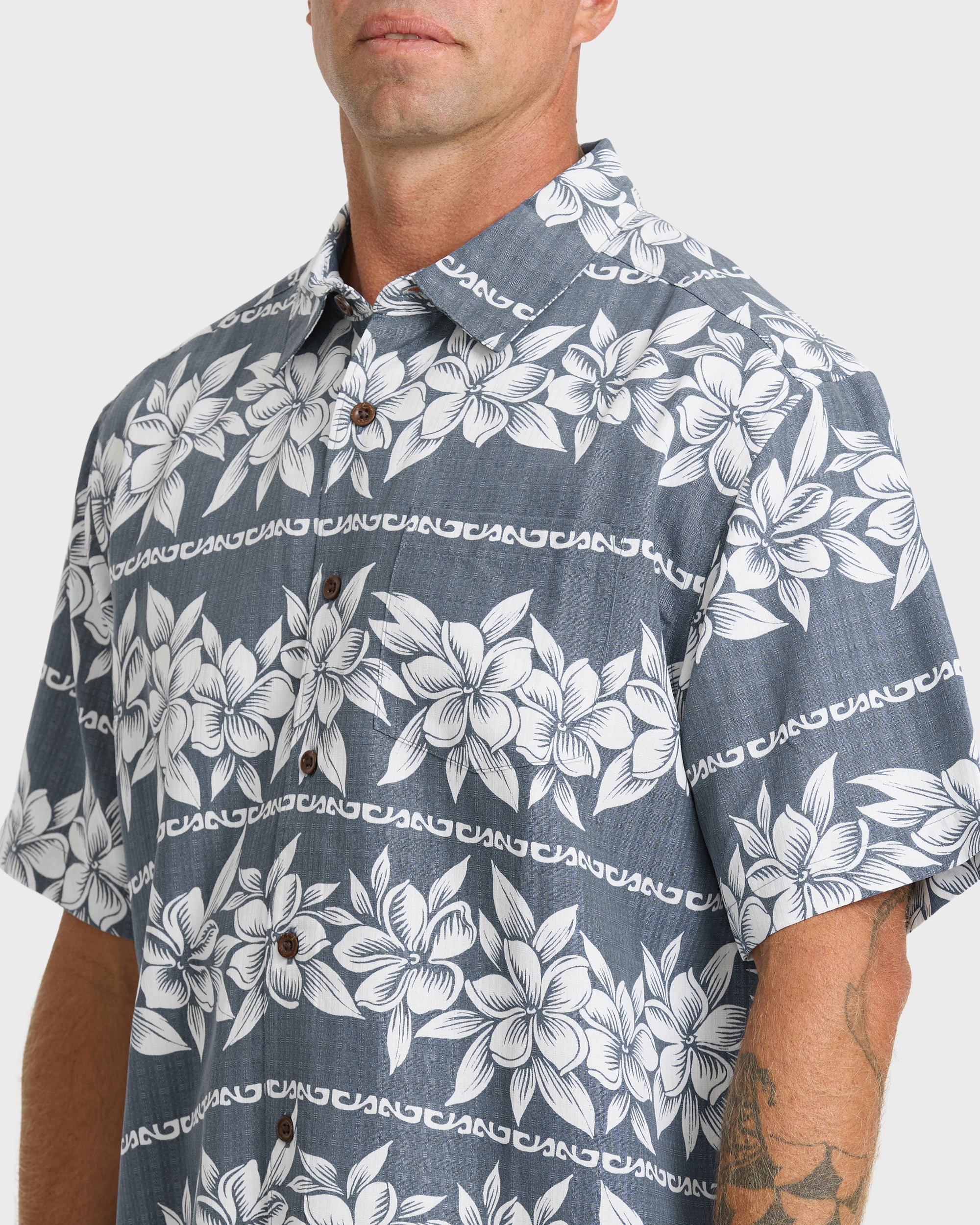 Waterman Horizons Short Sleeve Woven Shirt - Dark Denim | Quiksilver