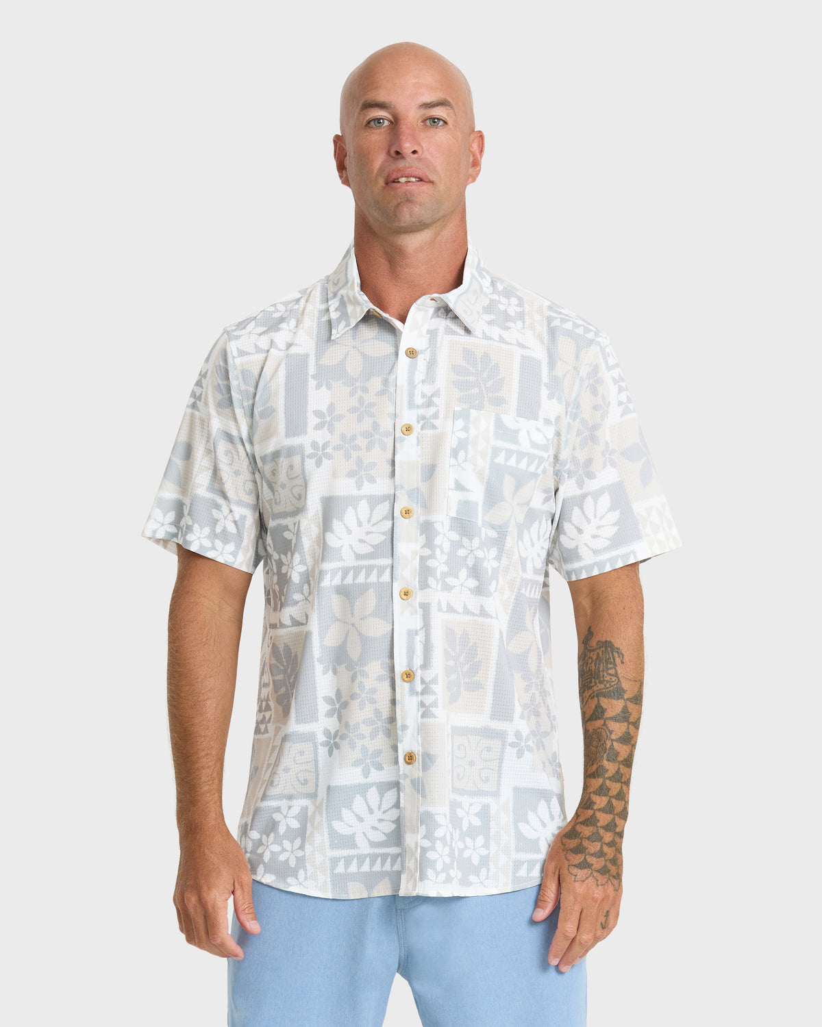Waterman Sandy Cove Short Sleeve Woven Shirt - White