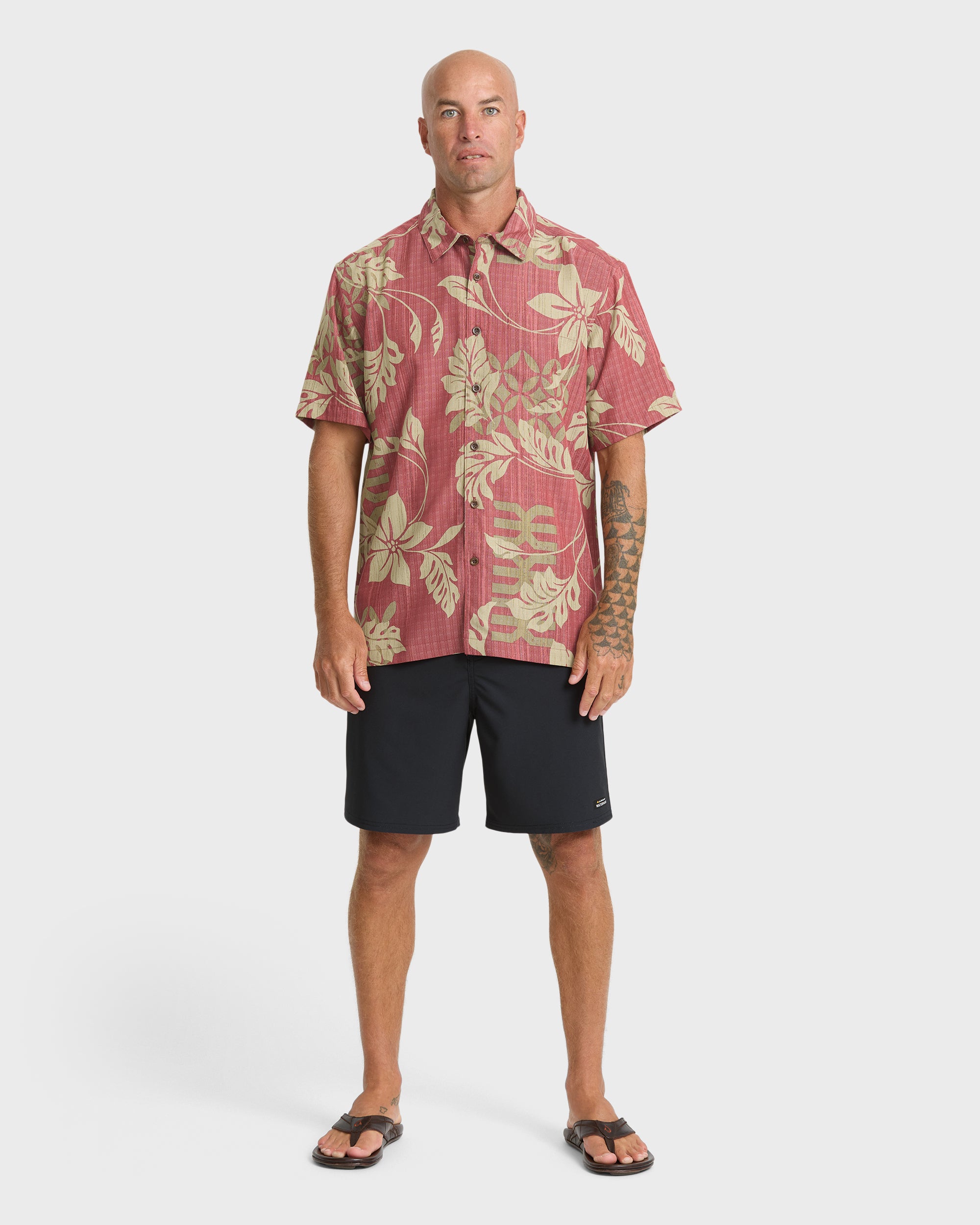 Waterman Tropic Bloom Short Sleeve Woven Shirt - Marsala | Quiksilver