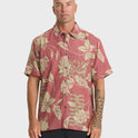 Waterman Tropic Bloom Short Sleeve Woven Shirt - Marsala