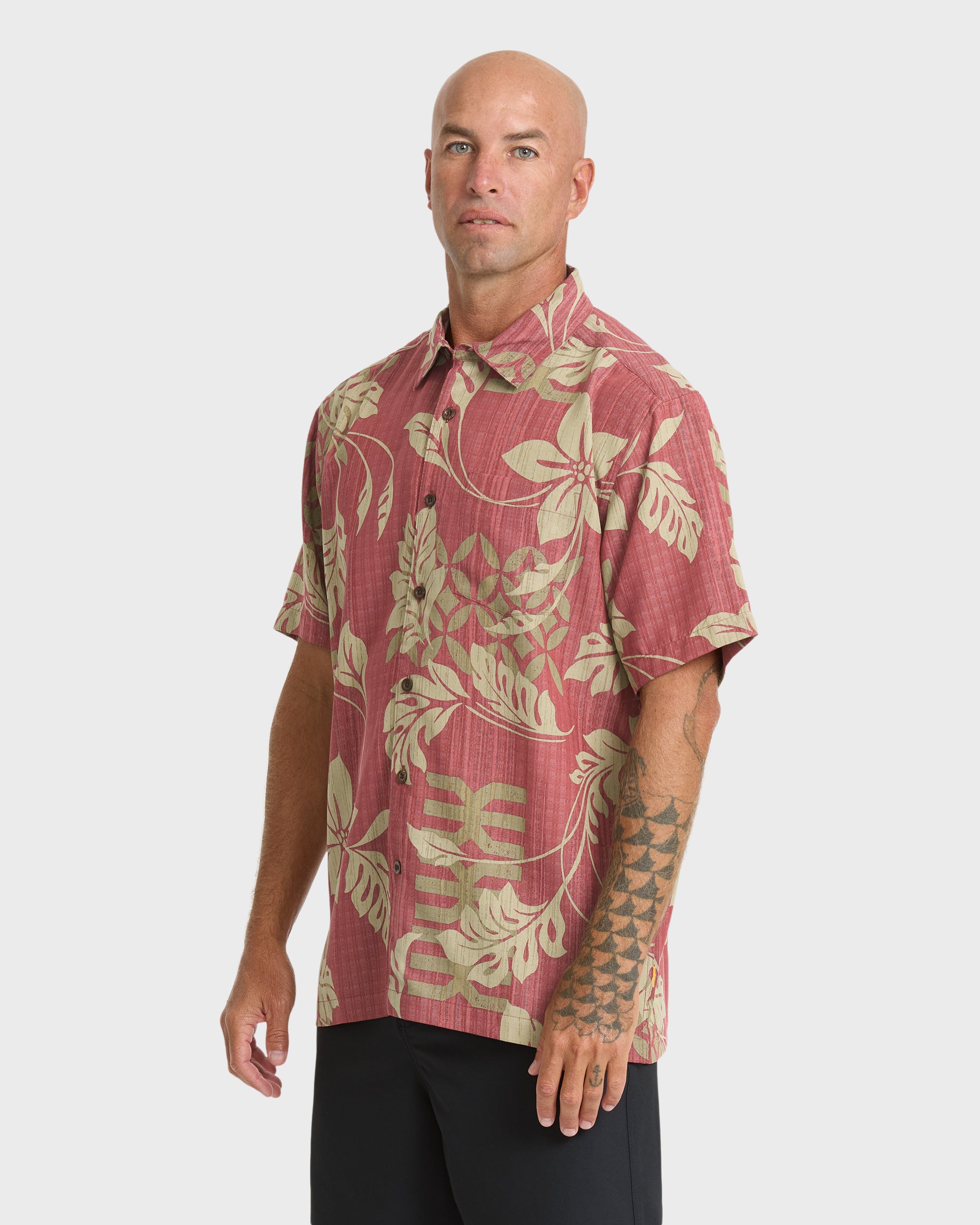 Waterman Tropic Bloom Short Sleeve Woven Shirt - Marsala | Quiksilver