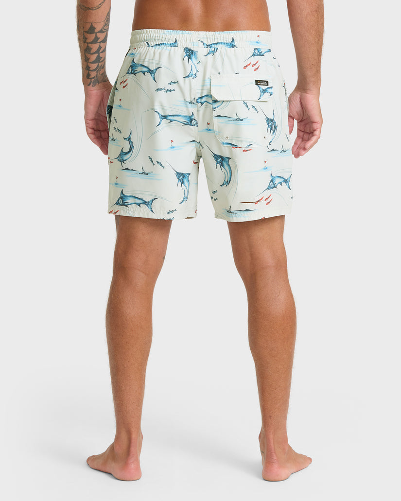 Waterman Mix Pack 17" Swim Trunks - Moonbeam
