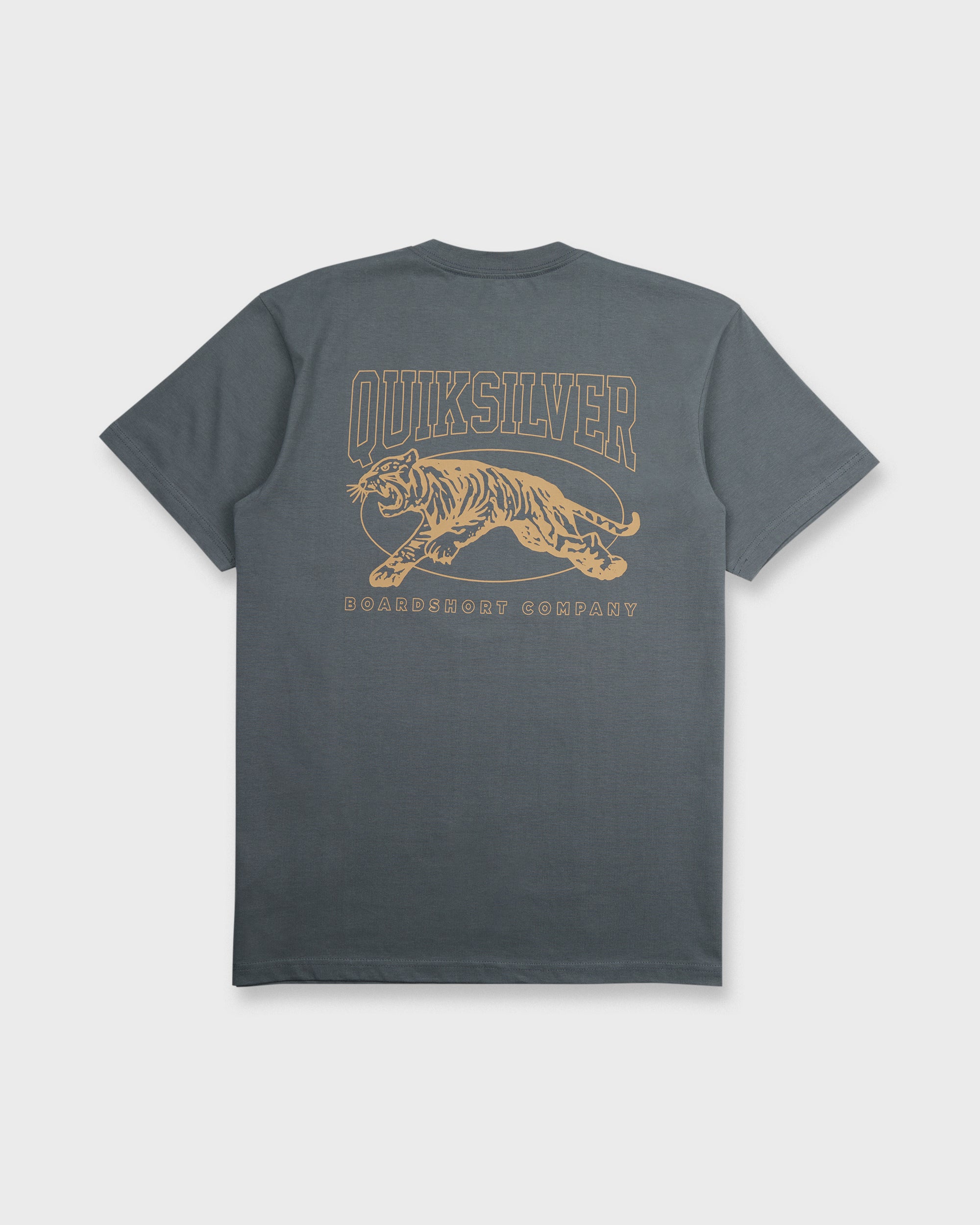 Tiger Style Short Sleeve Cotton T-Shirt - Iron Gate | Quiksilver